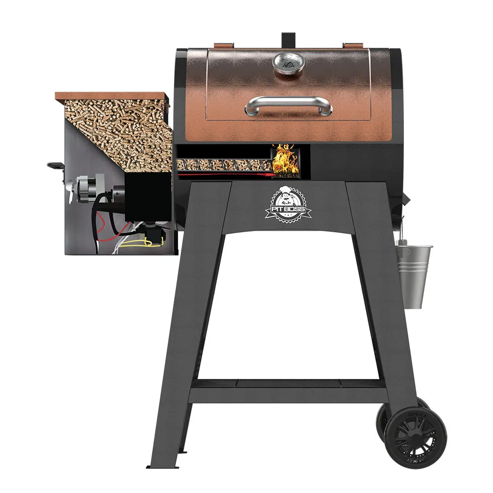 Pit Boss Lexington 2025 Holzpelletgrill mit 540 Quadratzoll Grillfläche, Flammengrill und Fleischthermometer