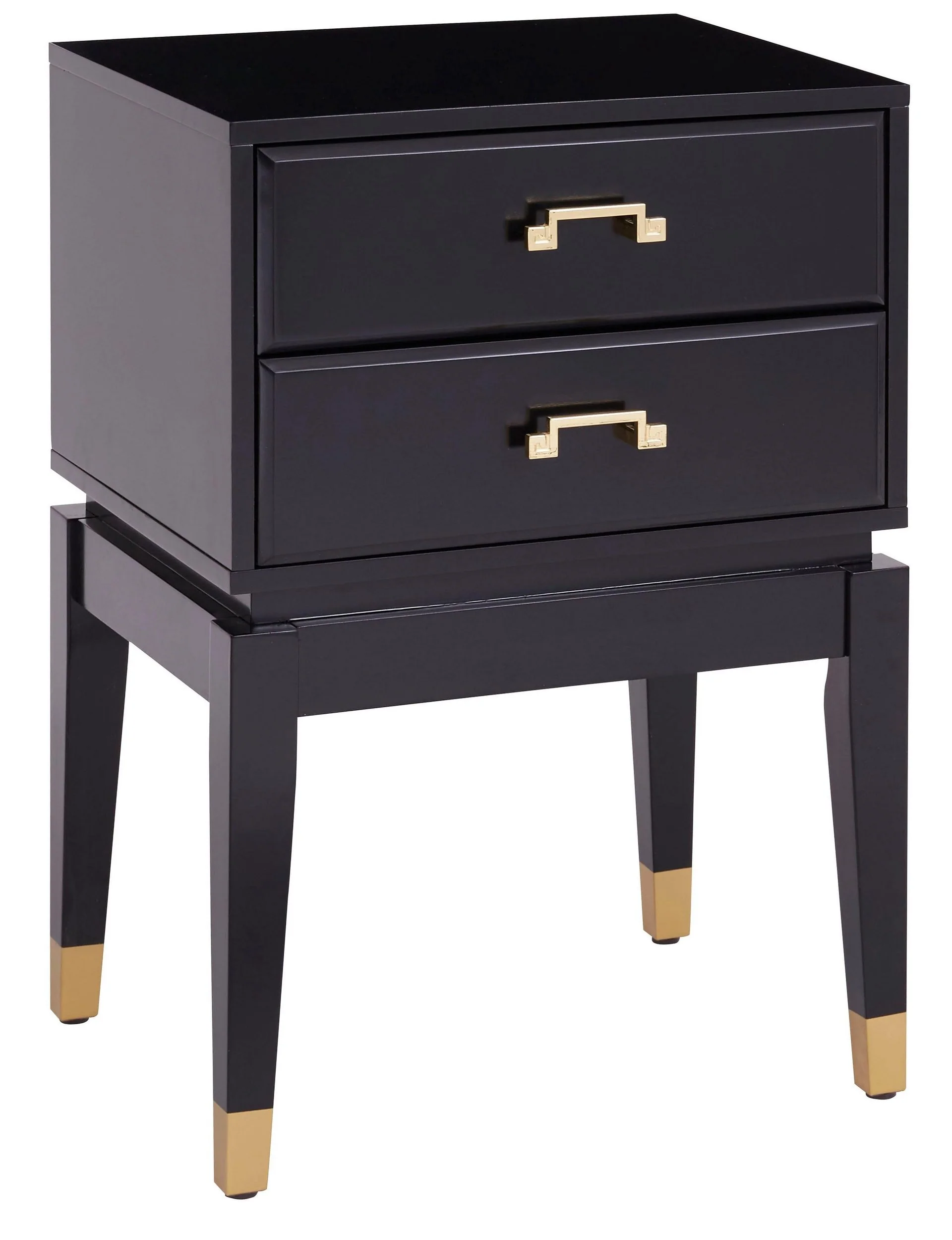 Borig Nachttisch mit elegantem Design, schwarz, 45 cm breit