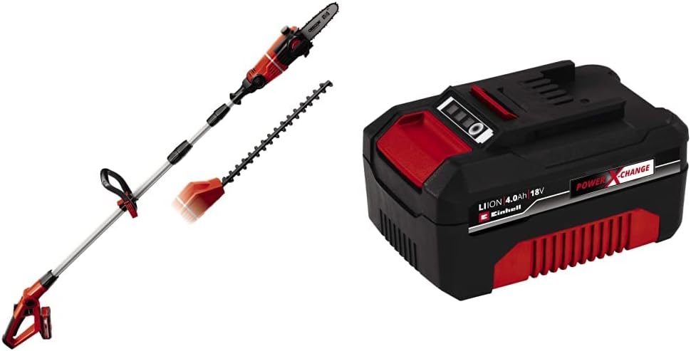 Einhell Power X Change GE-HC 18 Li T Solo Akku-Multifunktionswerkzeug – 200 W, 18 V, 2-in-1 Heckenschere und elektrische Säge, Oregon-Sägeblatt, Ladegerät und Akku nicht im Lieferumfang enthalten
