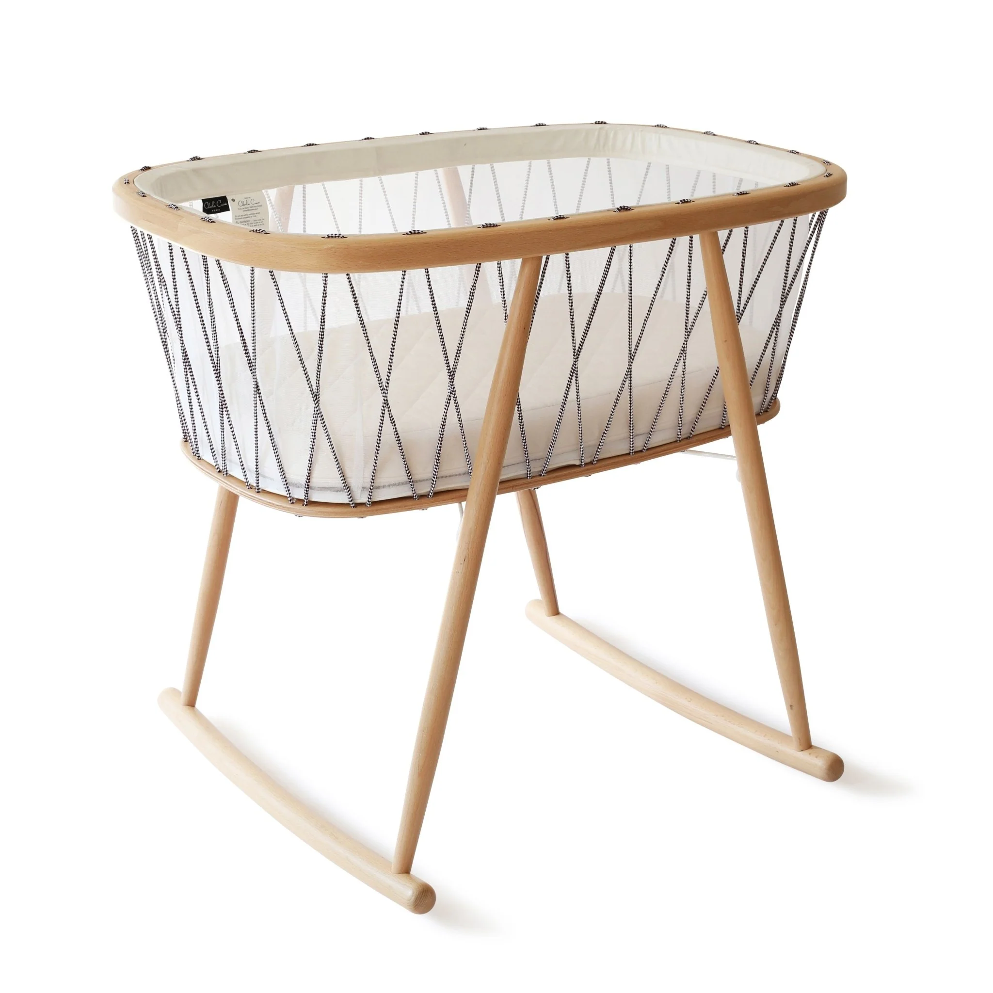 KUMI Babybett von Charlie Crane (Modell 2025) – Transparenter Kokon mit sanfter Schaukelbewegung | Maße: 81 x 56 x 72 cm | Inklusive Schaumstoffmatratze | Verstellbare Kordeln | Modernes und minimalistisches Design