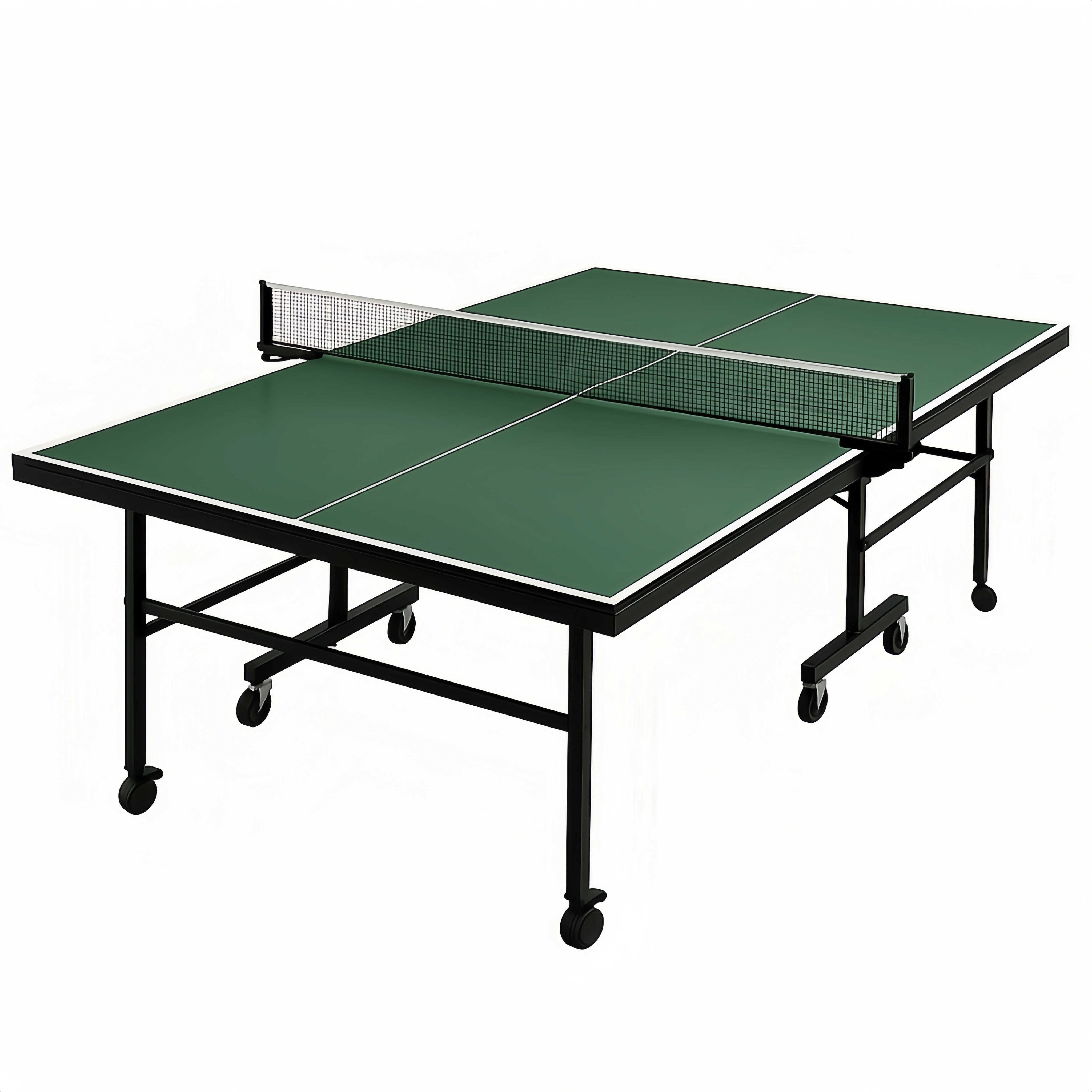 Table de ping-pong verte en métal et plastique pour une utilisation intérieure et extérieure, 274 x 152,5 x 76 cm
