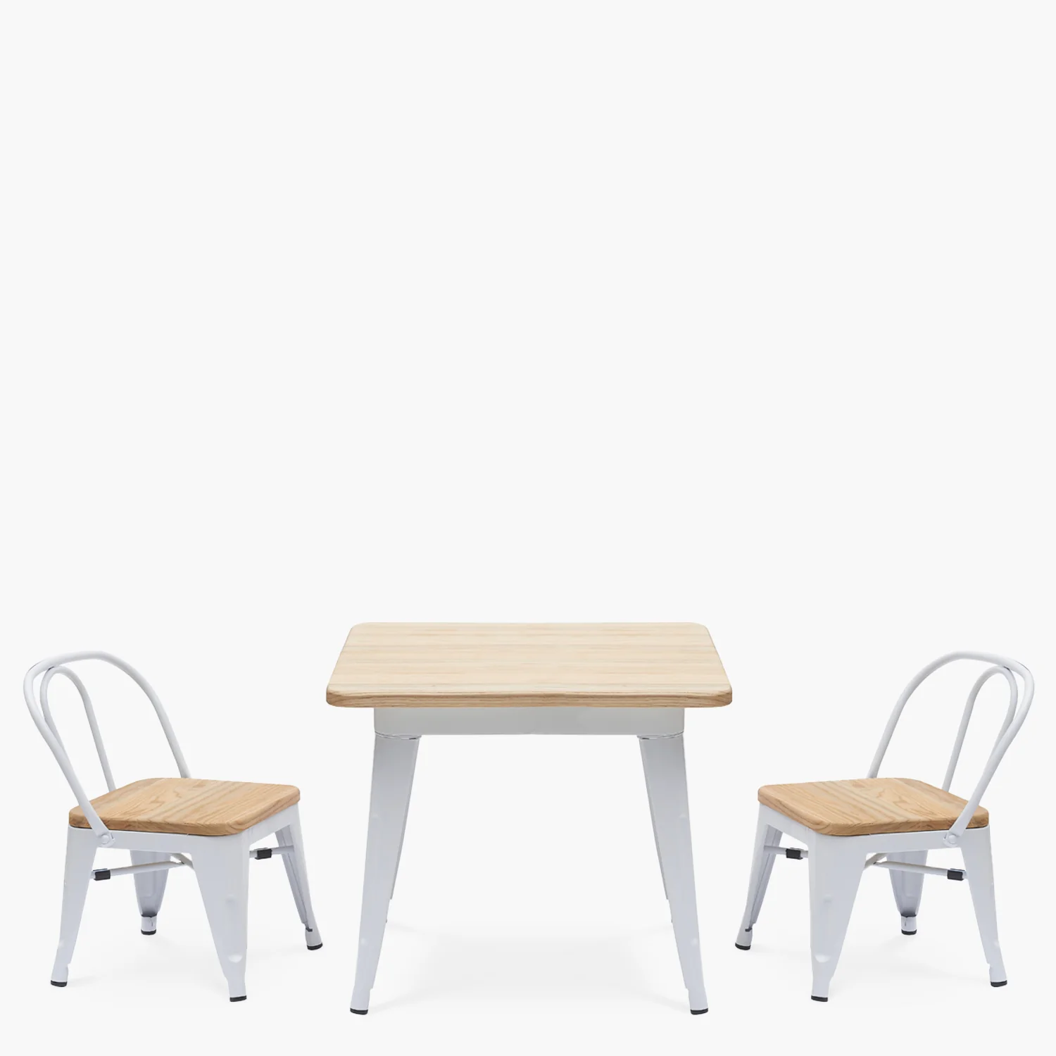 2025er Set: 1 Tisch, 2 Stühle, Kinder, Becca Natura/Weiß