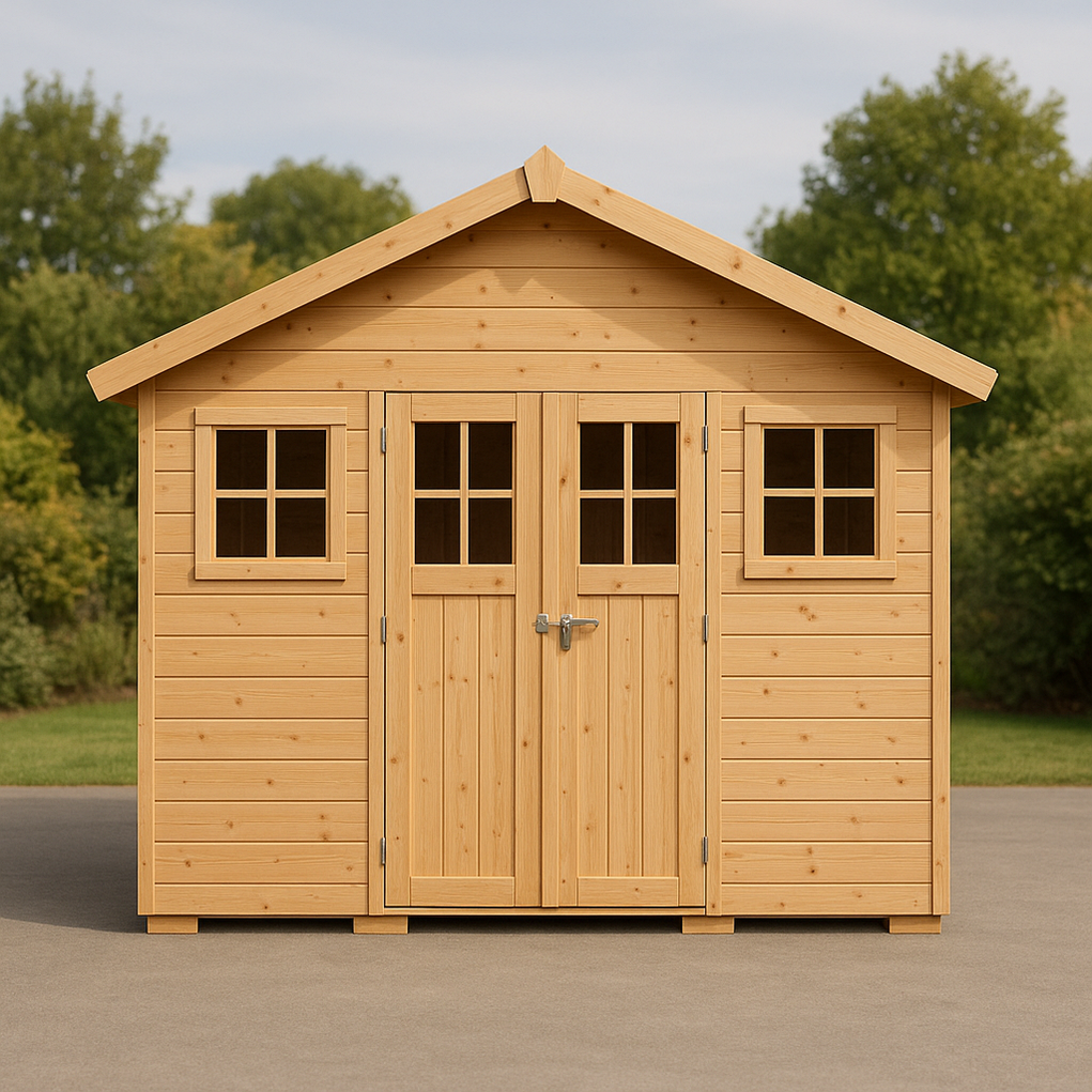 Abri de jardin en bois 220 x 120 x 200 cm, couleur bois HckdOoH377PH