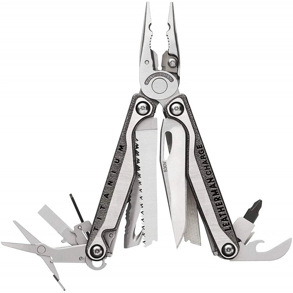 LEATHERMAN Charge Plus TTi Titanium Multi-Tool mit austauschbarer Premium-Schere und Drahtschneider, Edelstahl, hergestellt in den USA