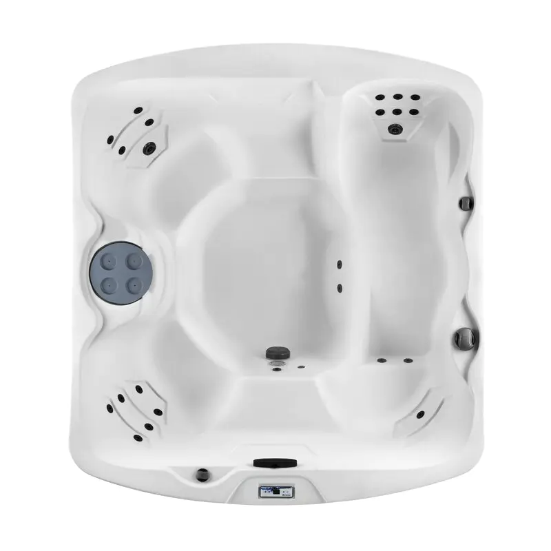 Lifesmart Spas – Rechteckiger Plug-and-Play-Whirlpool für 5 Personen. 23 Düsen mit Ozongenerator. Farbe: Espresso