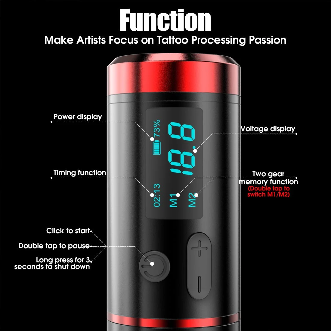 Dragonhawk Armor Pro Wireless Pen Tattoo Machine