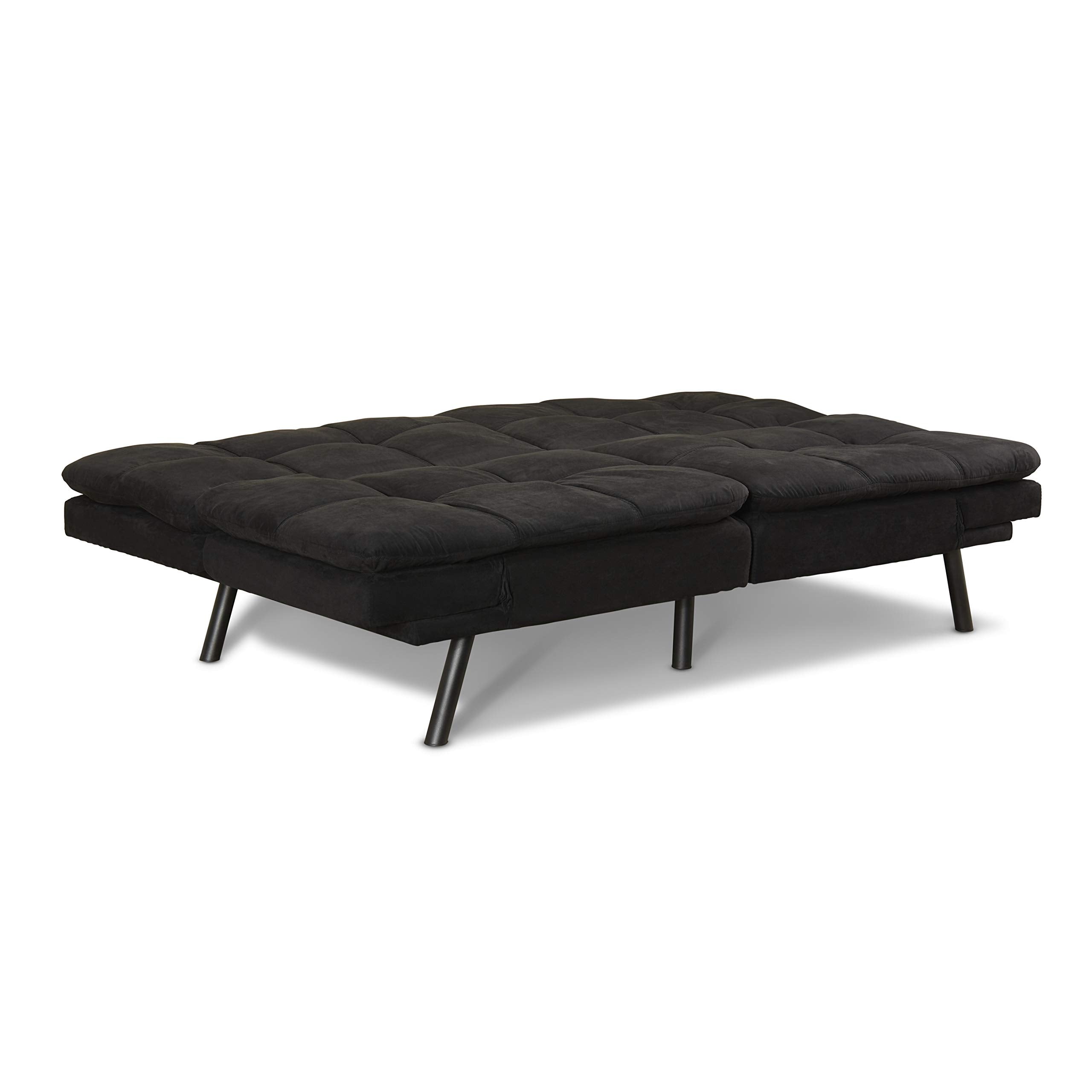 Mainstay Memory Futon aus schwarzem Stoff
