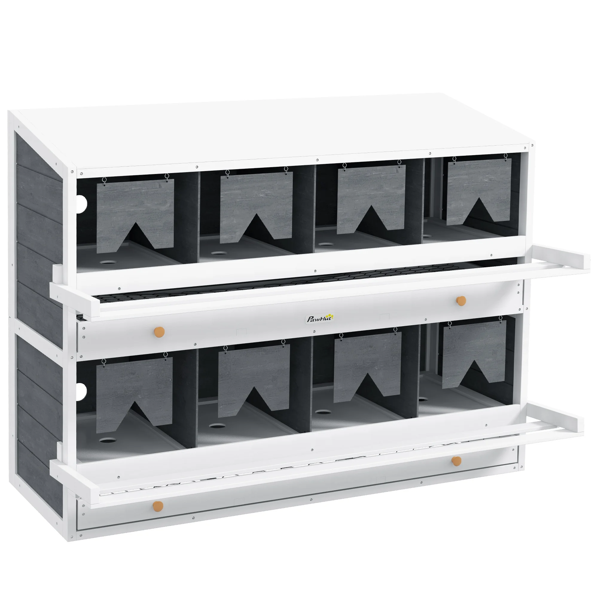 PawHut Hühnernest mit 2 Eierfächern und 8 Eierablagen