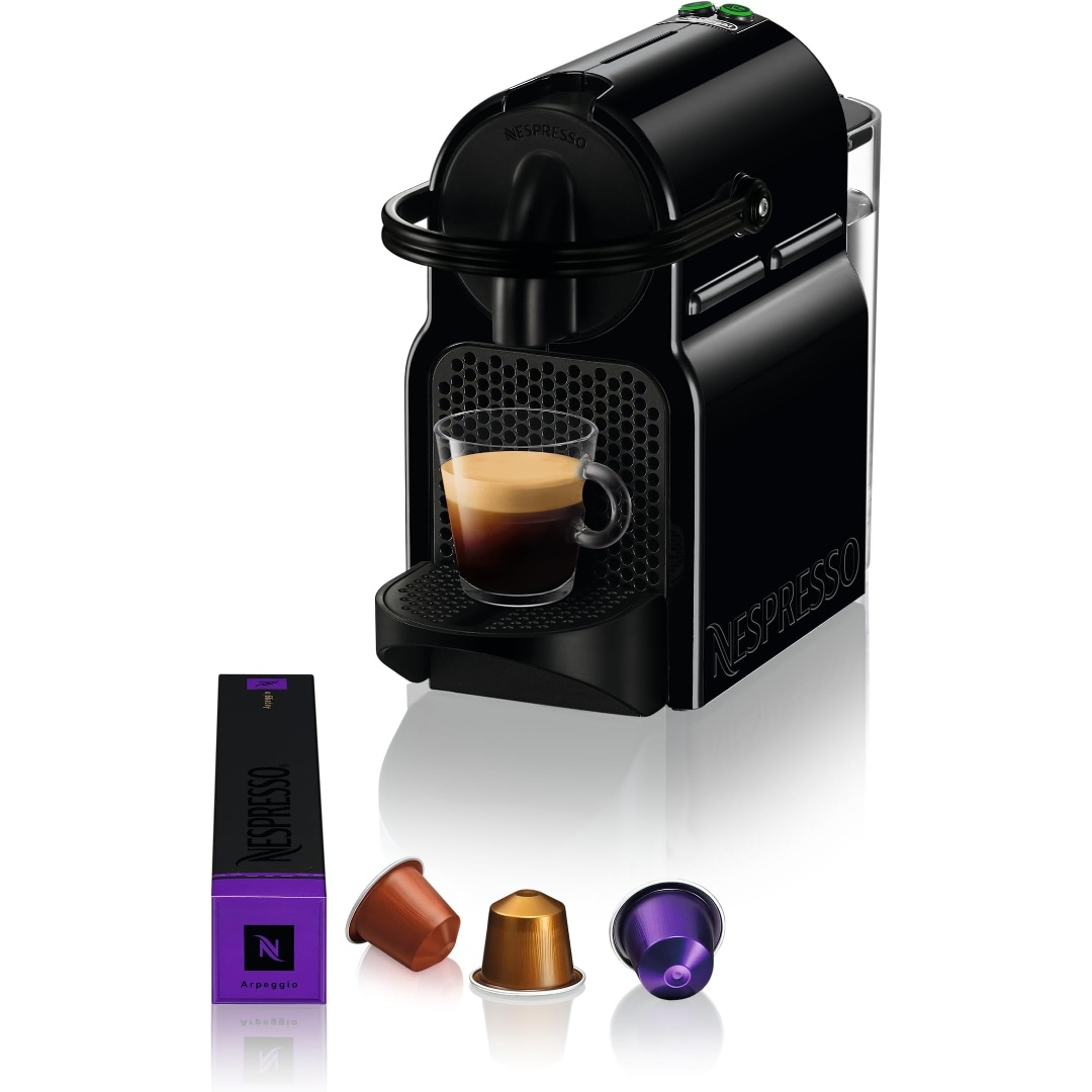 Nespresso De'Longhi Inissia EN80.B Kaffeemaschine für Nespresso-Kapseln, 19 bar, automatische Abschaltung, schwarz