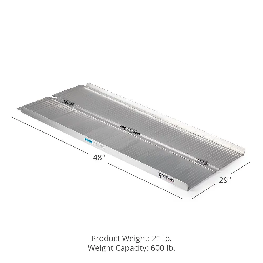 2025 Titan Ramps 4ft Einfache, faltbare Rollstuhlrampe – Tragfähigkeit 600lb