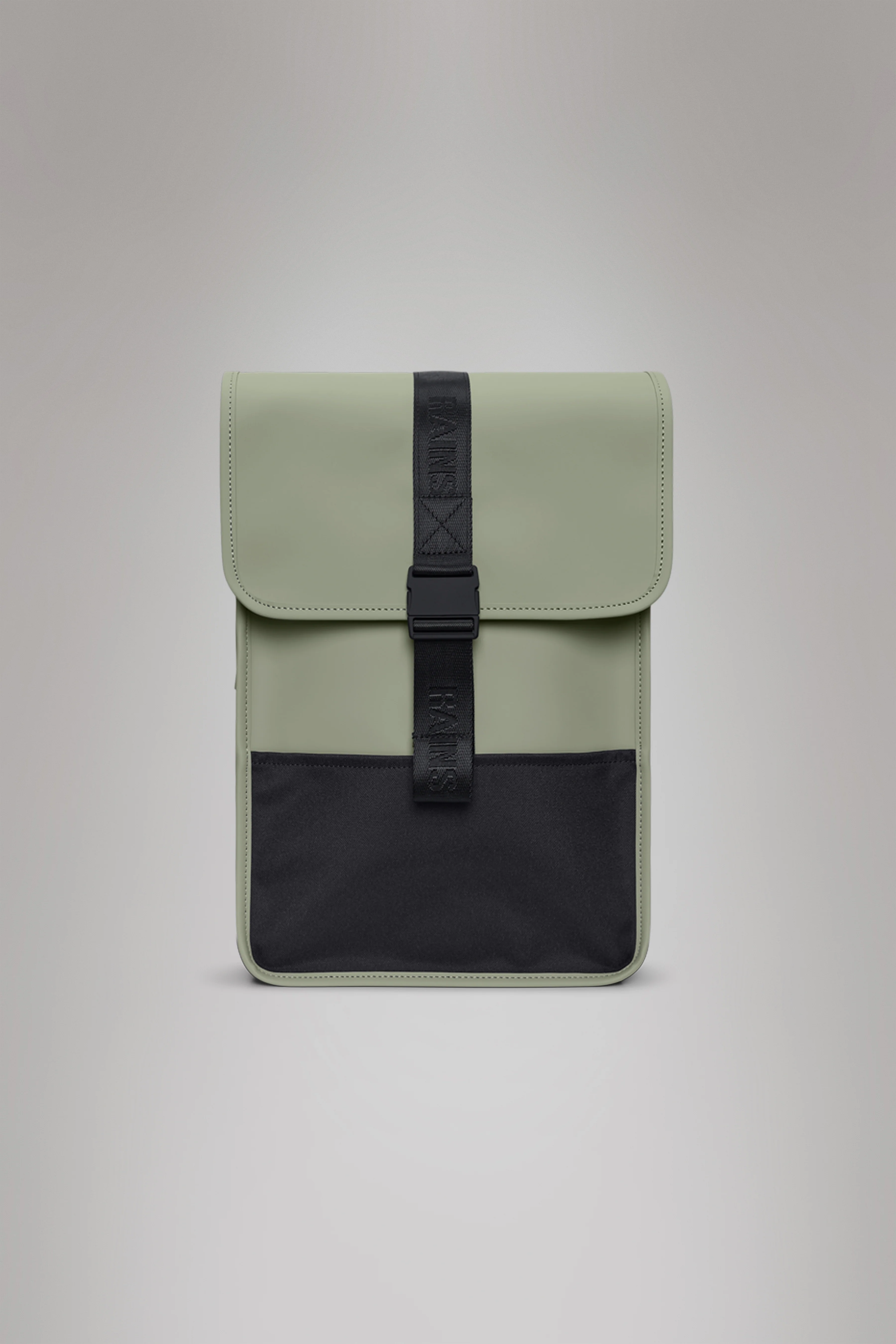 2025 Trail Backpack Mini – Wasserabweisender Tagesrucksack (15) mit Überschlag und Gummischnalle – PU-Gewebe – Gepolstertes Laptopfach