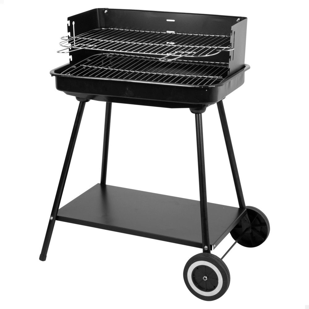 Tragbarer Stahlgrill 55 x 43 x 82 cm - Aktive. Schwarz