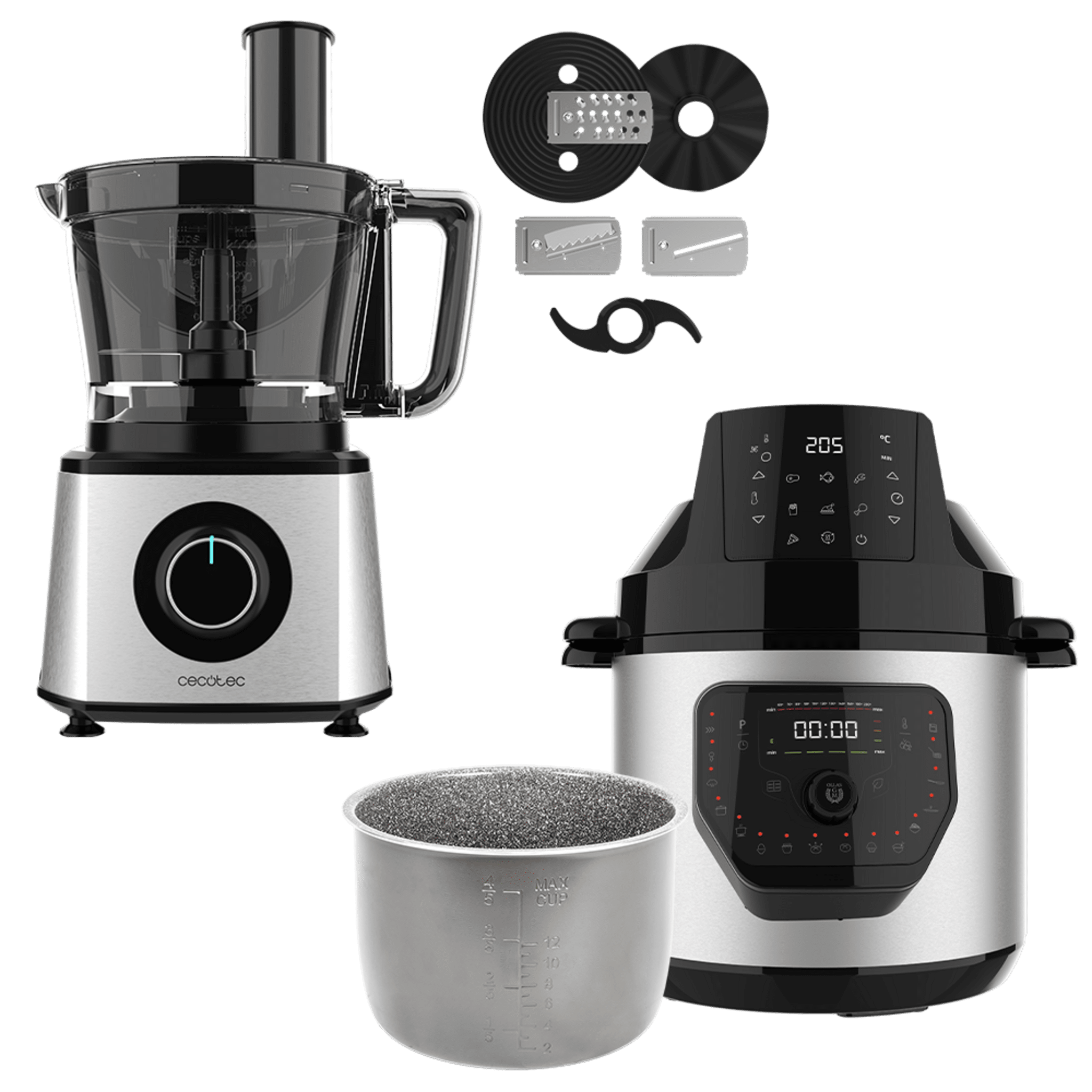 GM H Brattopf + Excelsor 6L Eimer + Küchenmaschine Paprika 2000