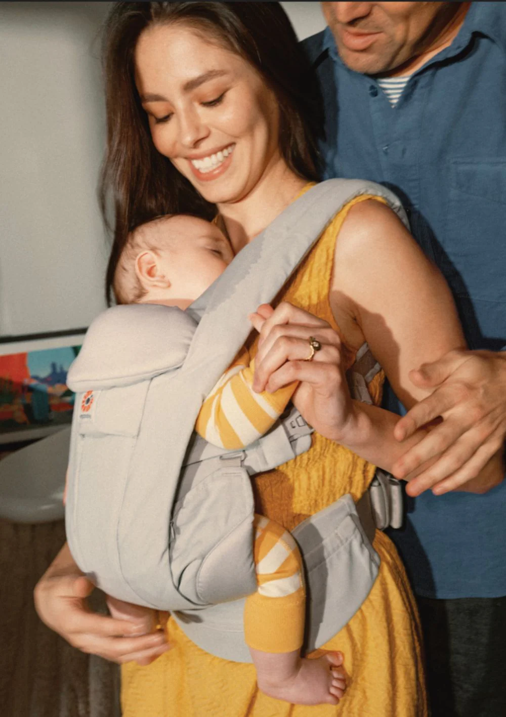 2025 'Omni Deluxe' Babytrage aus Netzgewebe in Perlgrau