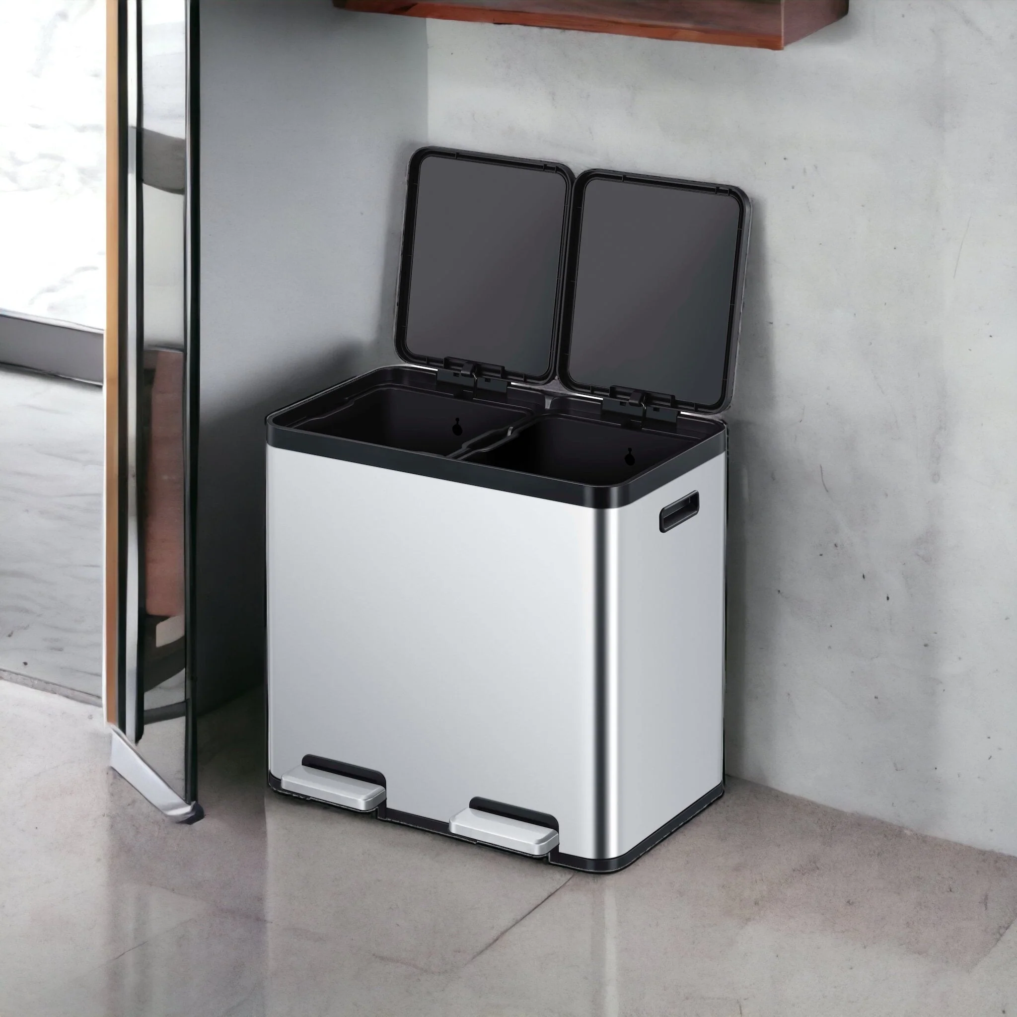 2025 Essential Recycling Pedal Bin 22L+22L