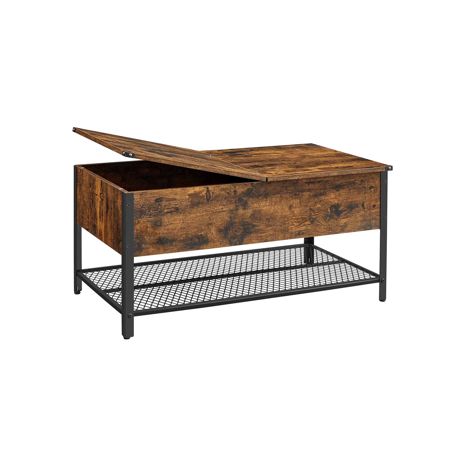 Couchtisch mit industrieller Tischplatte