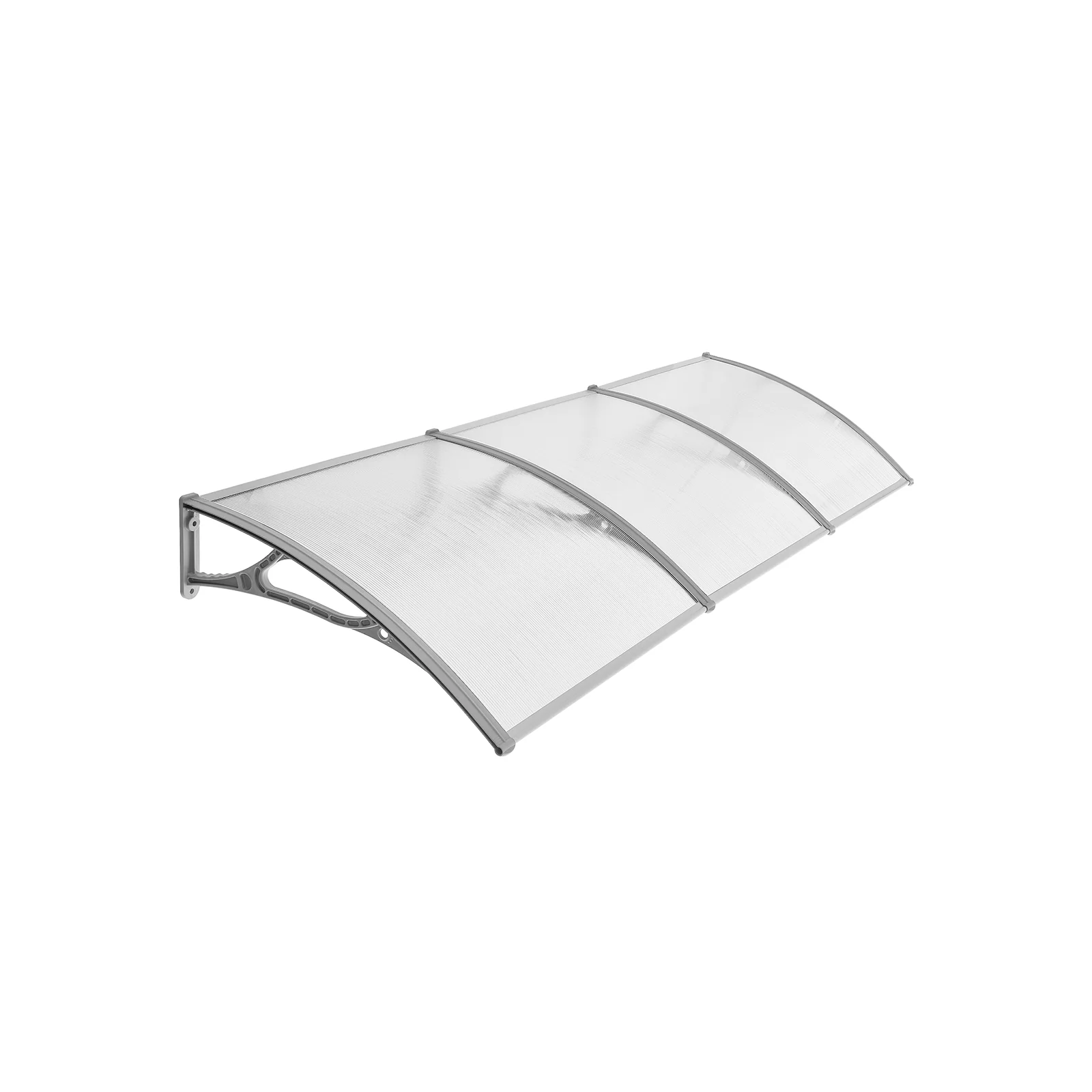 SONGMICS Türvordach für schräge Türen, 275 x 90 cm, Transparentgrau, 2025