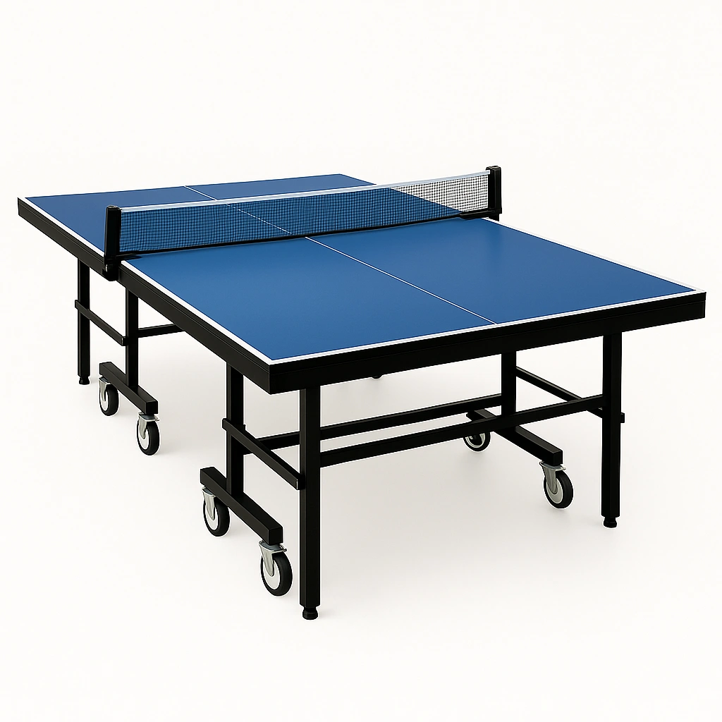 Table de ping-pong en métal bleu, pour une utilisation intérieure/extérieure, 274 x 152,5 x 76 cm