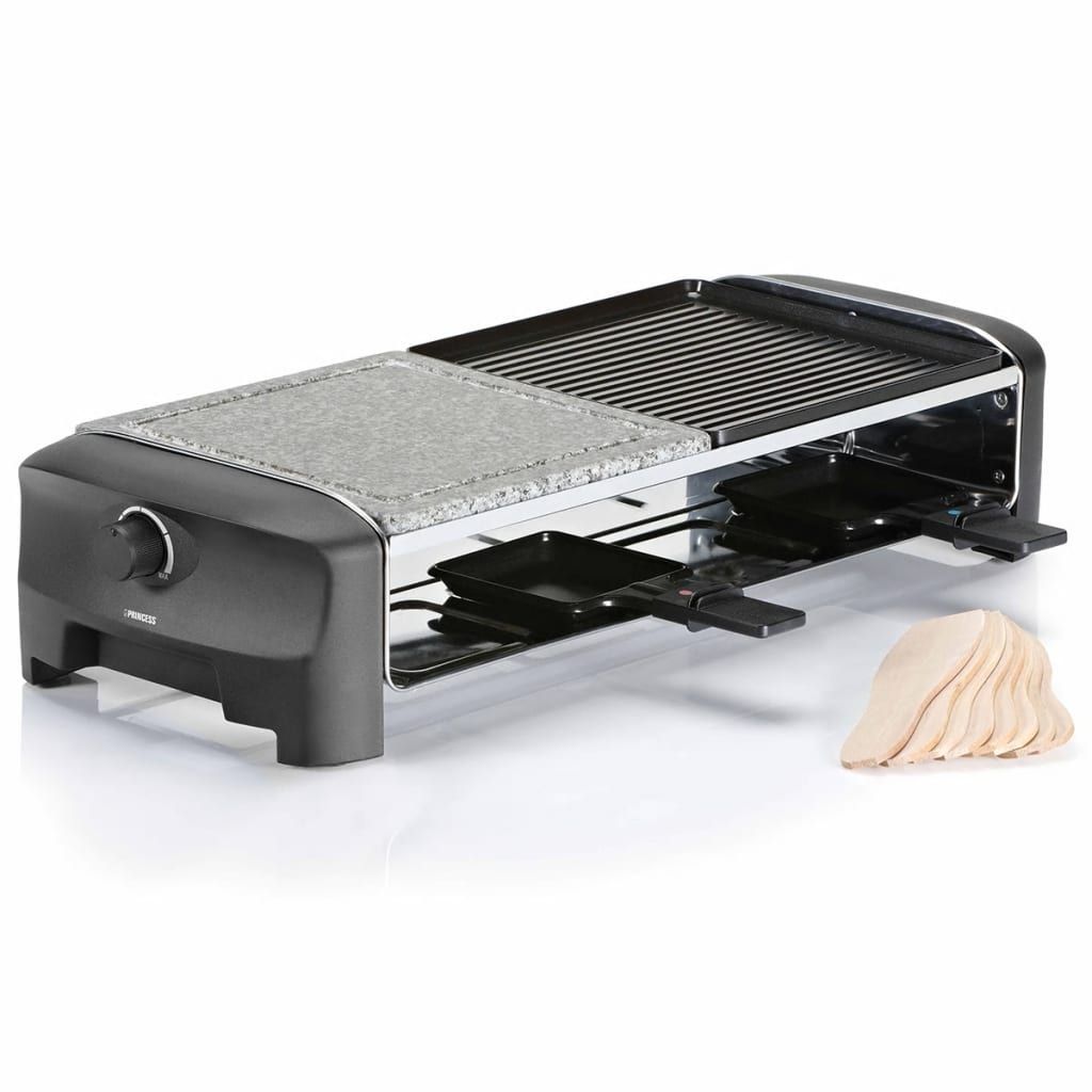 Raclette mit Steingrill und 8 Pfannen 1300 W 162820 Princess