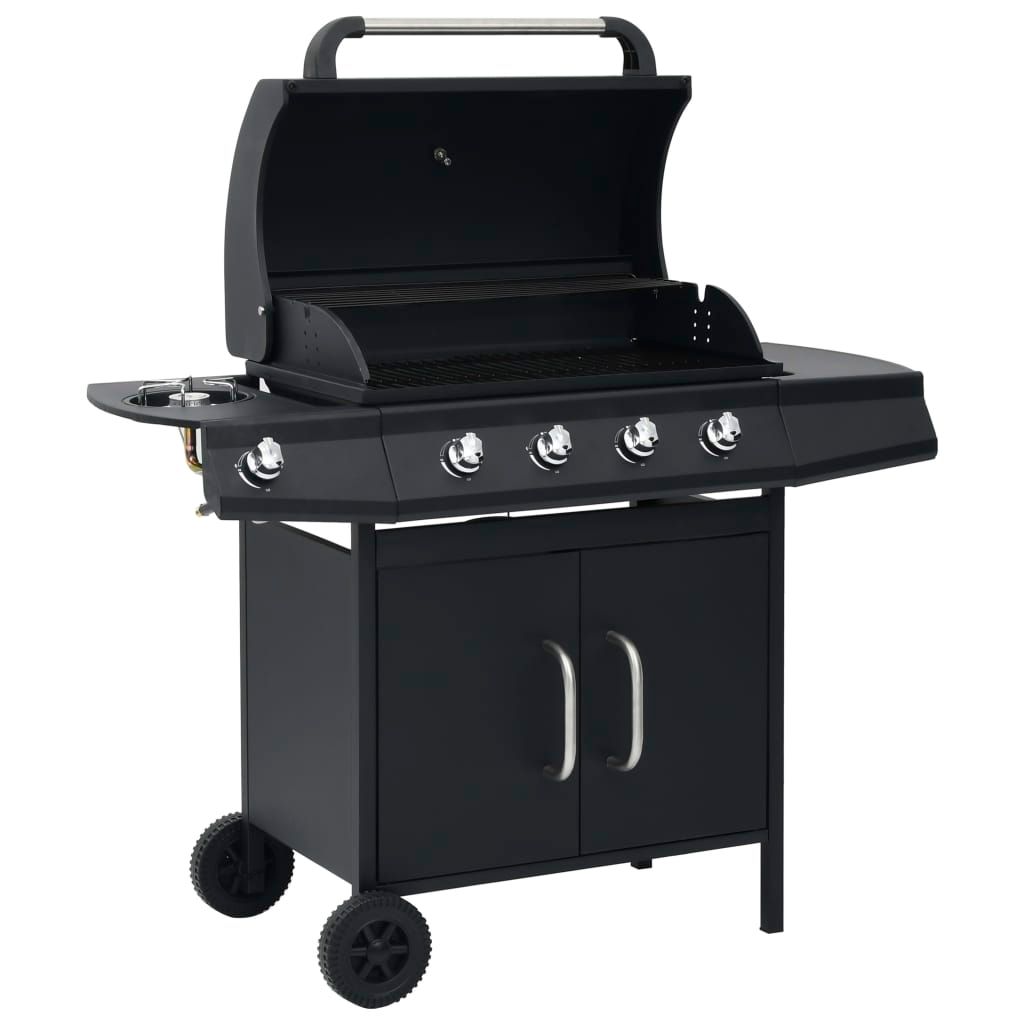 Vidaxl Gasgrill mit 4+1 Brennern, Schwarz