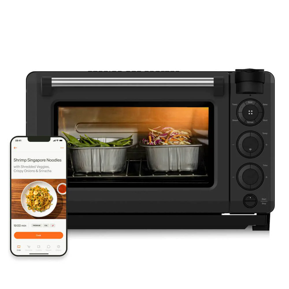 Smarter Backofen und Heißluftfritteuse 2-in-1 (2025) – Tischgerät mit Konvektionsfunktion und Toaster, steuerbar per Smartphone