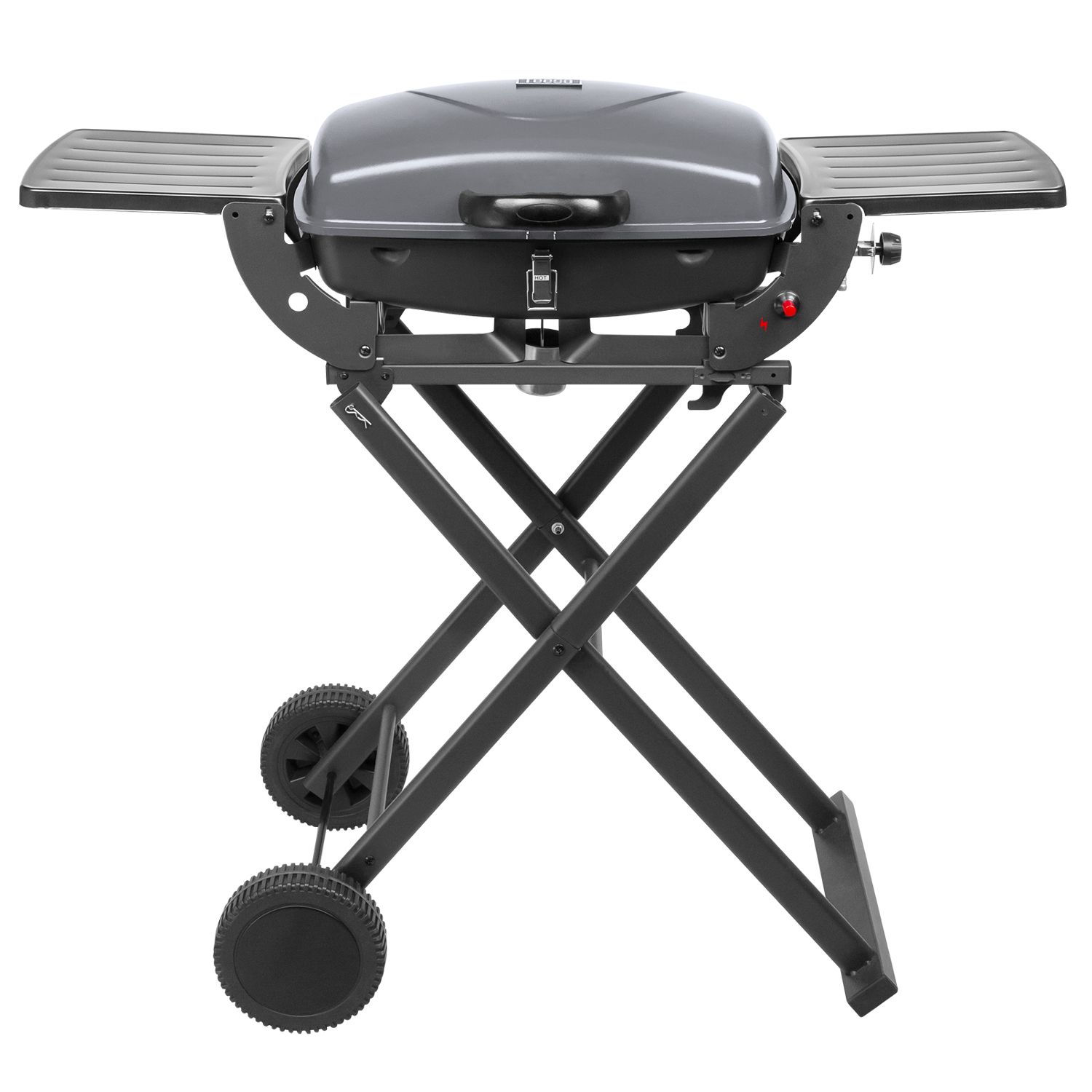 Tragbarer, faltbarer Gasgrill, 3,6 kW, mit Rädern, Füßen und Ablagefläche