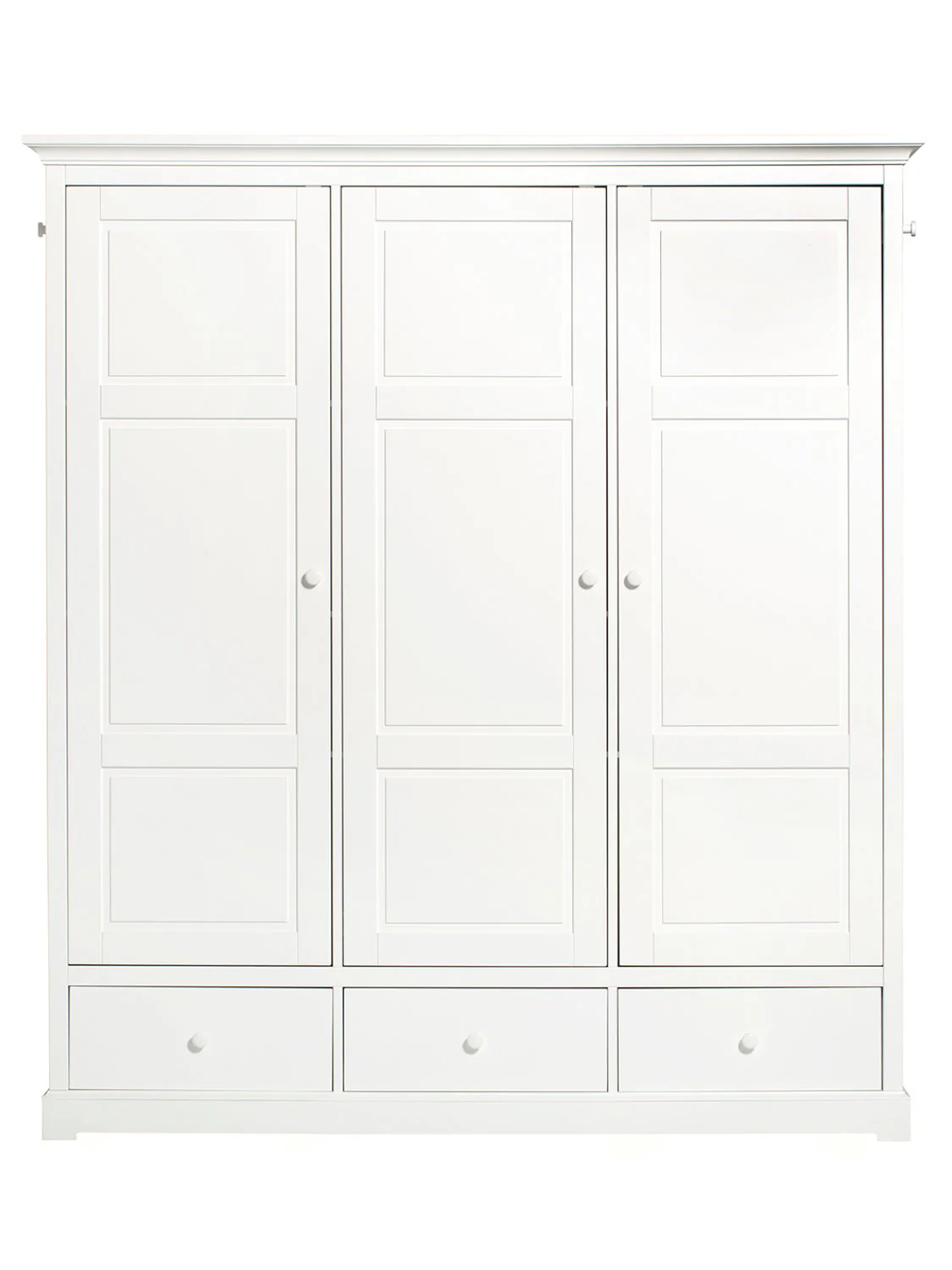 2025 Seaside 3-türiger Kleiderschrank – Weiß