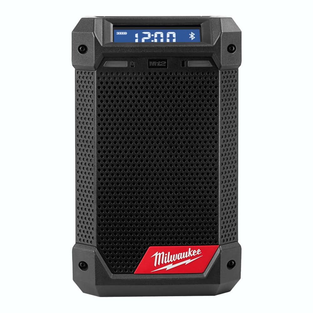 Milwaukee M12 12-Volt-Funk-Baustellenradio mit Bluetooth/AM/FM und Ladegerät 2951-20