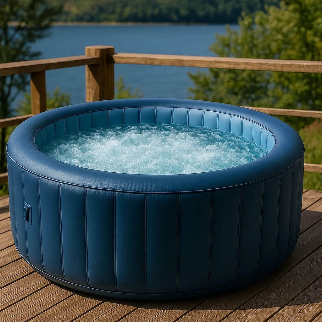 Aufblasbarer Whirlpool 180x180x71 cm 4 Personen rund blau RdEmnTT371MU