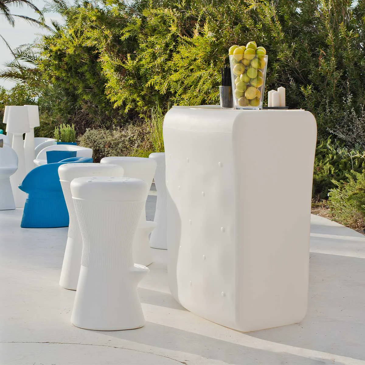 Gebogene Bartheke mit Beleuchtung Ibiza 120