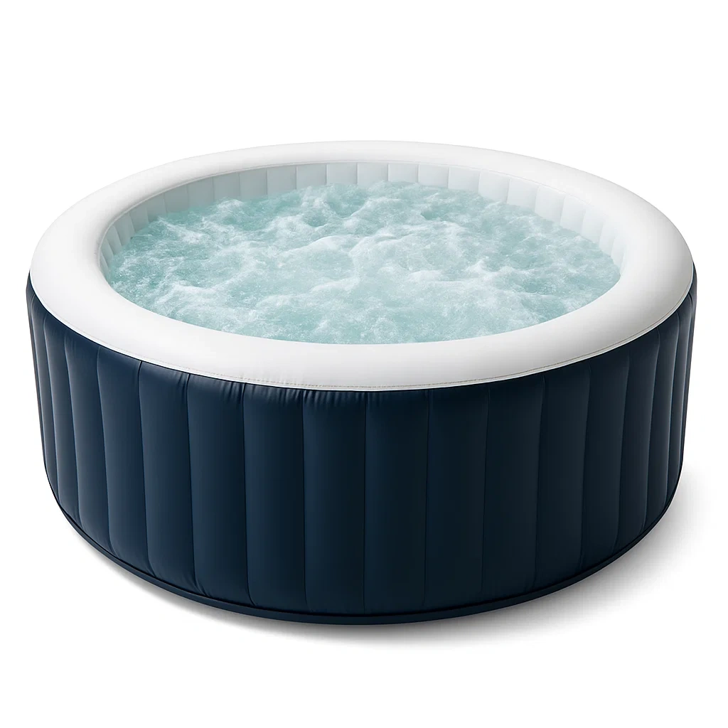 Aufblasbarer Whirlpool 178x178x70 cm, 4 Sitze, marineblau/weiß dPoaGdj338qz