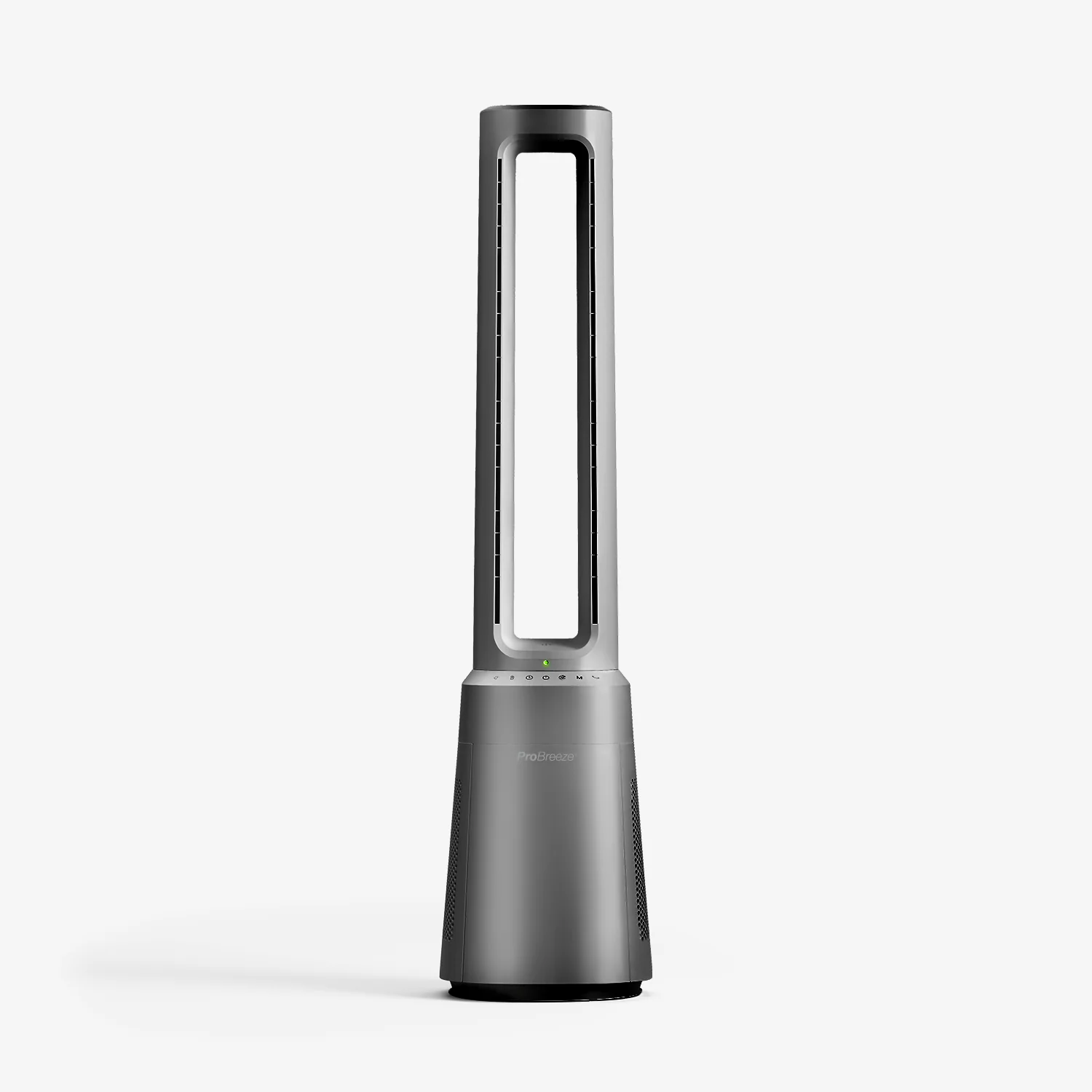 OmniAir 41 Premium Turmventilator ohne Rotorblätter mit Luftreiniger – Silber