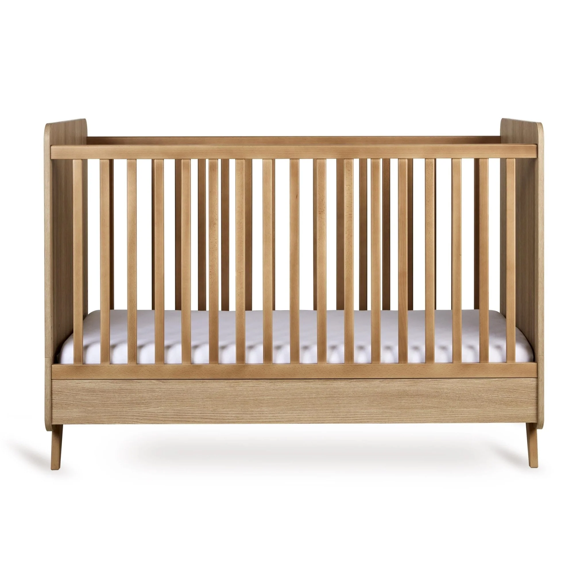 2025 Hochbett – Honig-Esche 140x70 cm (umbaubar in ein 140x70 cm Kleinkinderbett)