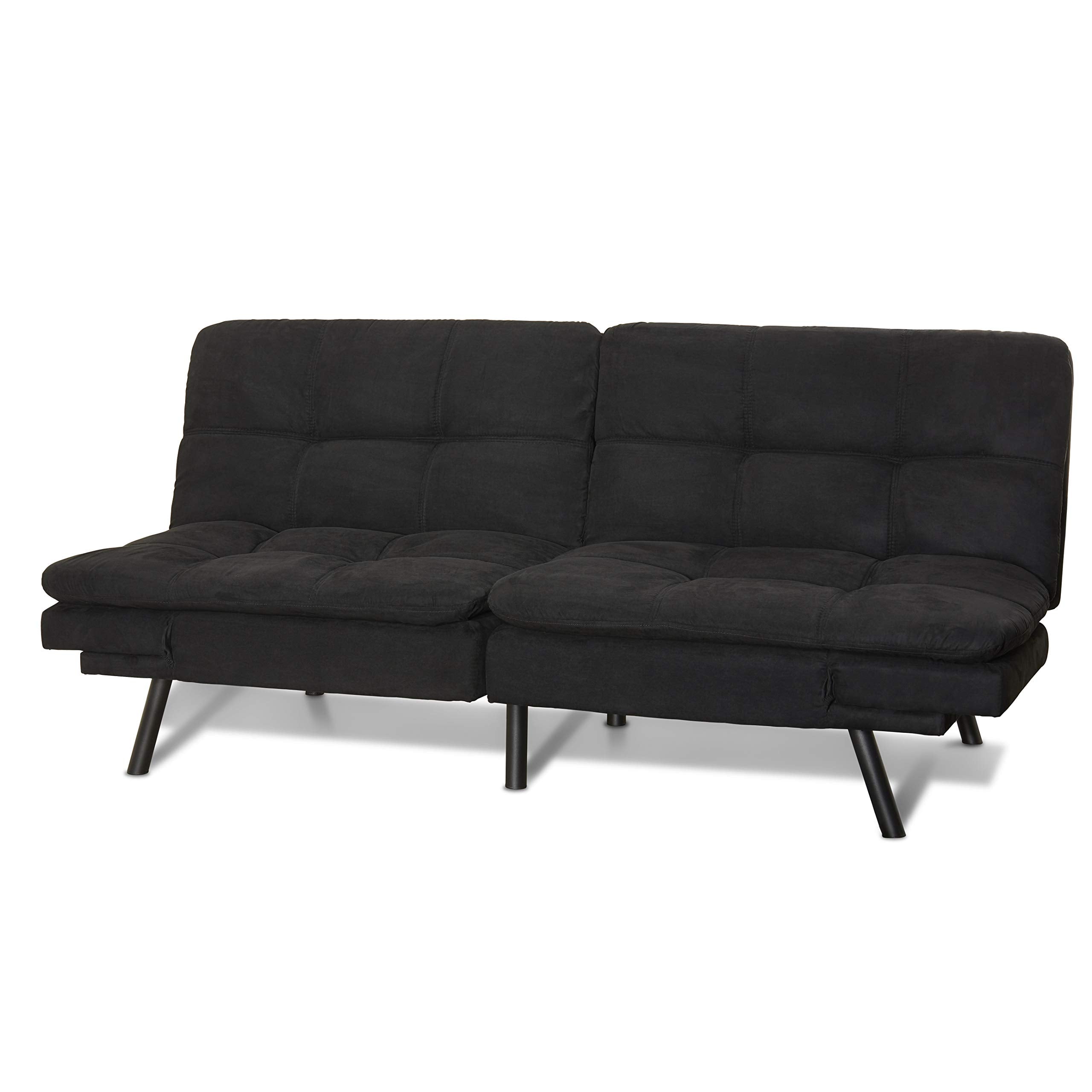 Mainstay Memory Futon aus schwarzem Stoff