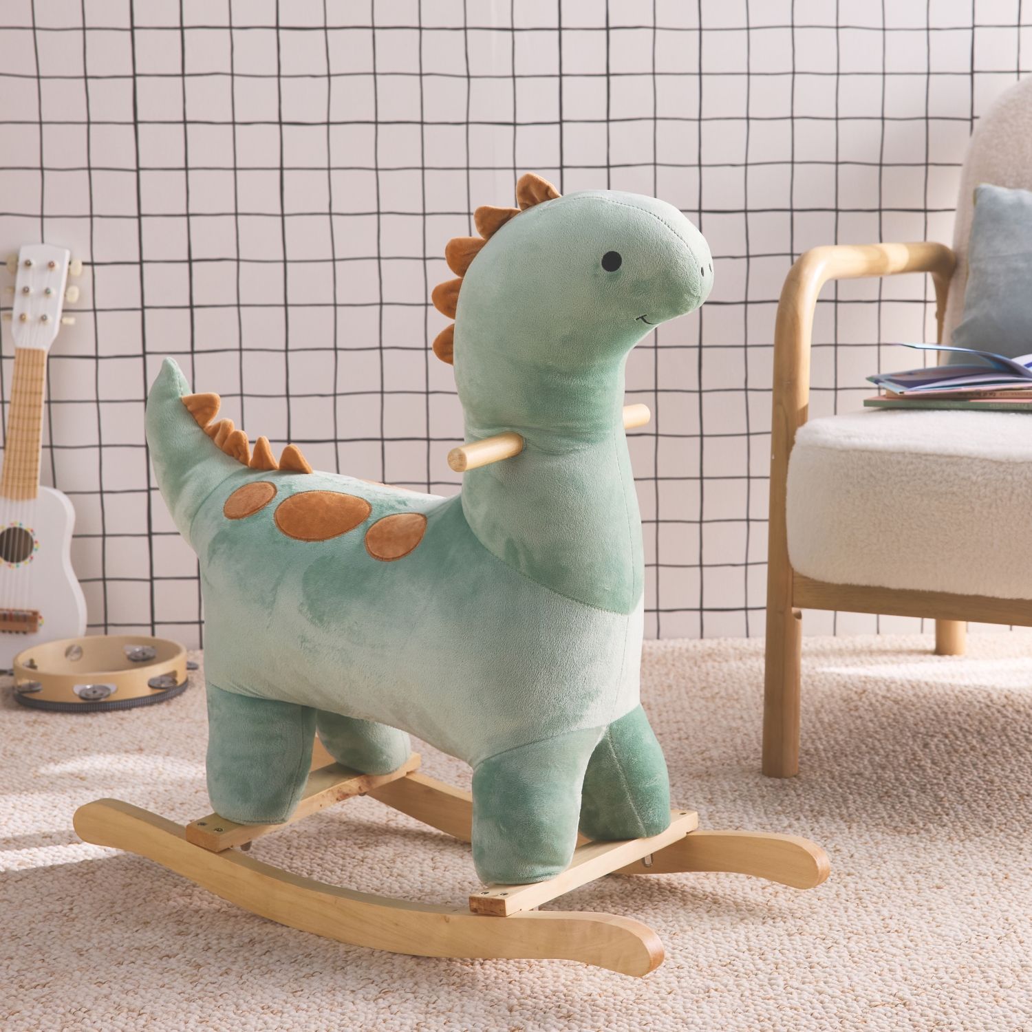 Dinosaurier-Schaukelspielzeug für Kinder, Grün