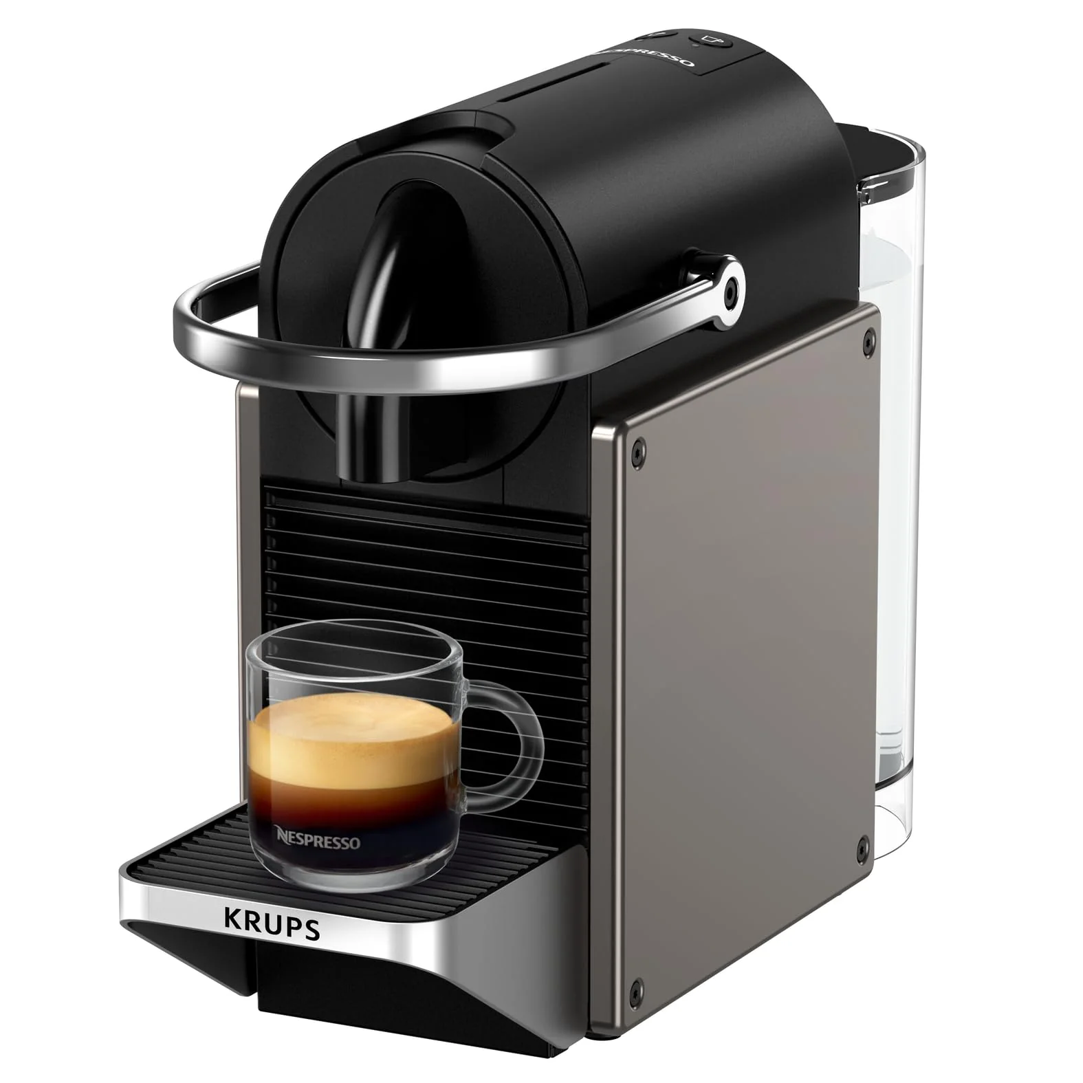Krups Nespresso Pixie Redesign Kapselmaschine (2025) | Espresso und Lungo | Industrielles Design | Geringer Energieverbrauch | Automatische Abschaltung | Verstellbare Ablage | Recycelbare Kapseln | Modell XN306T