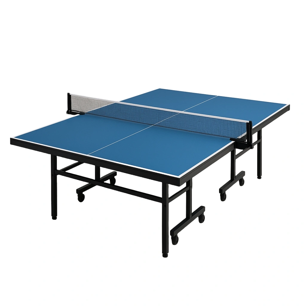 Table de ping-pong en acier bleu/noir pour une utilisation intérieure et extérieure, 274 x 152,5 x 76 cm