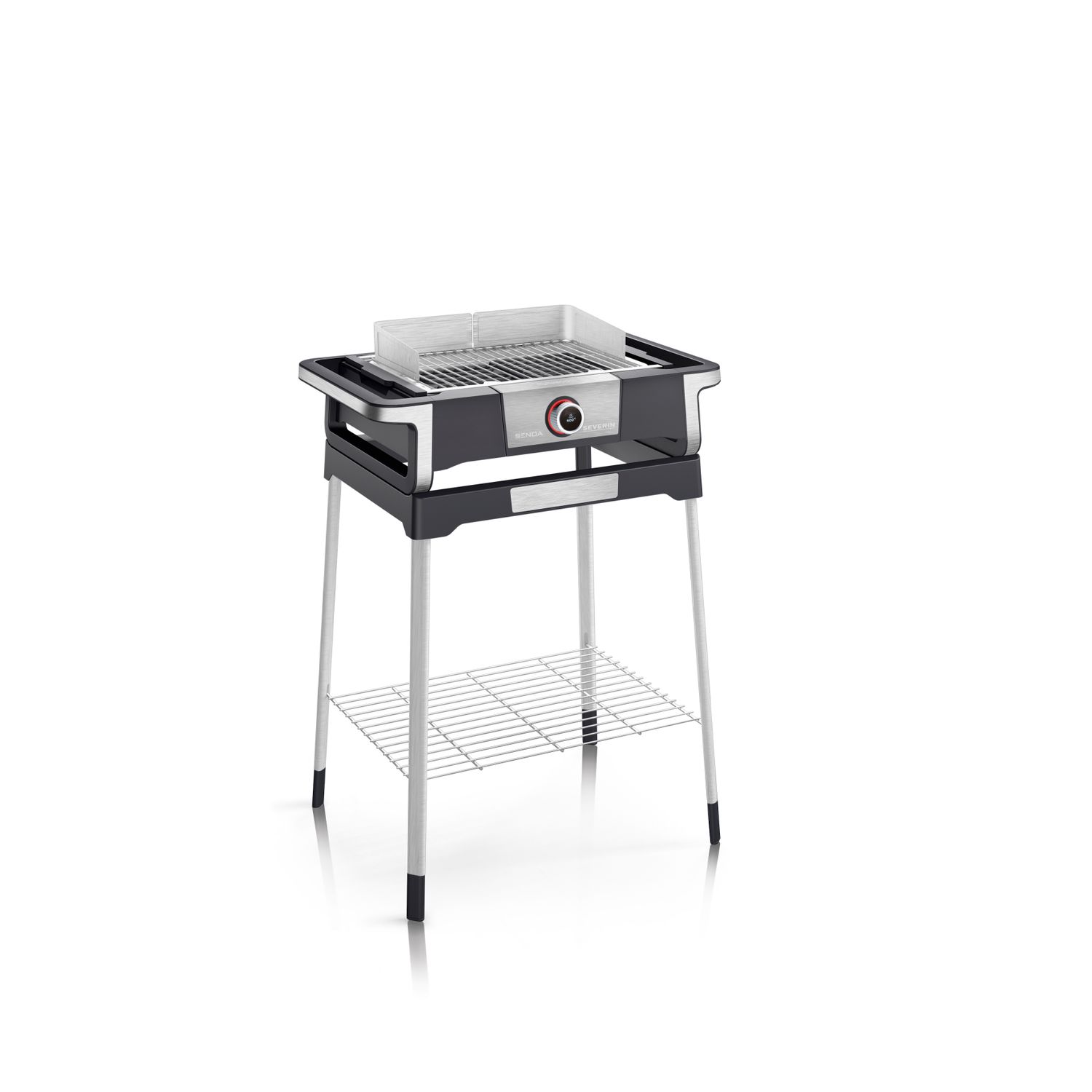 Elektrischer Grill mit digitalem OLED-Display Boost S und Beinen, Schwarz, Pg 8118 Severin