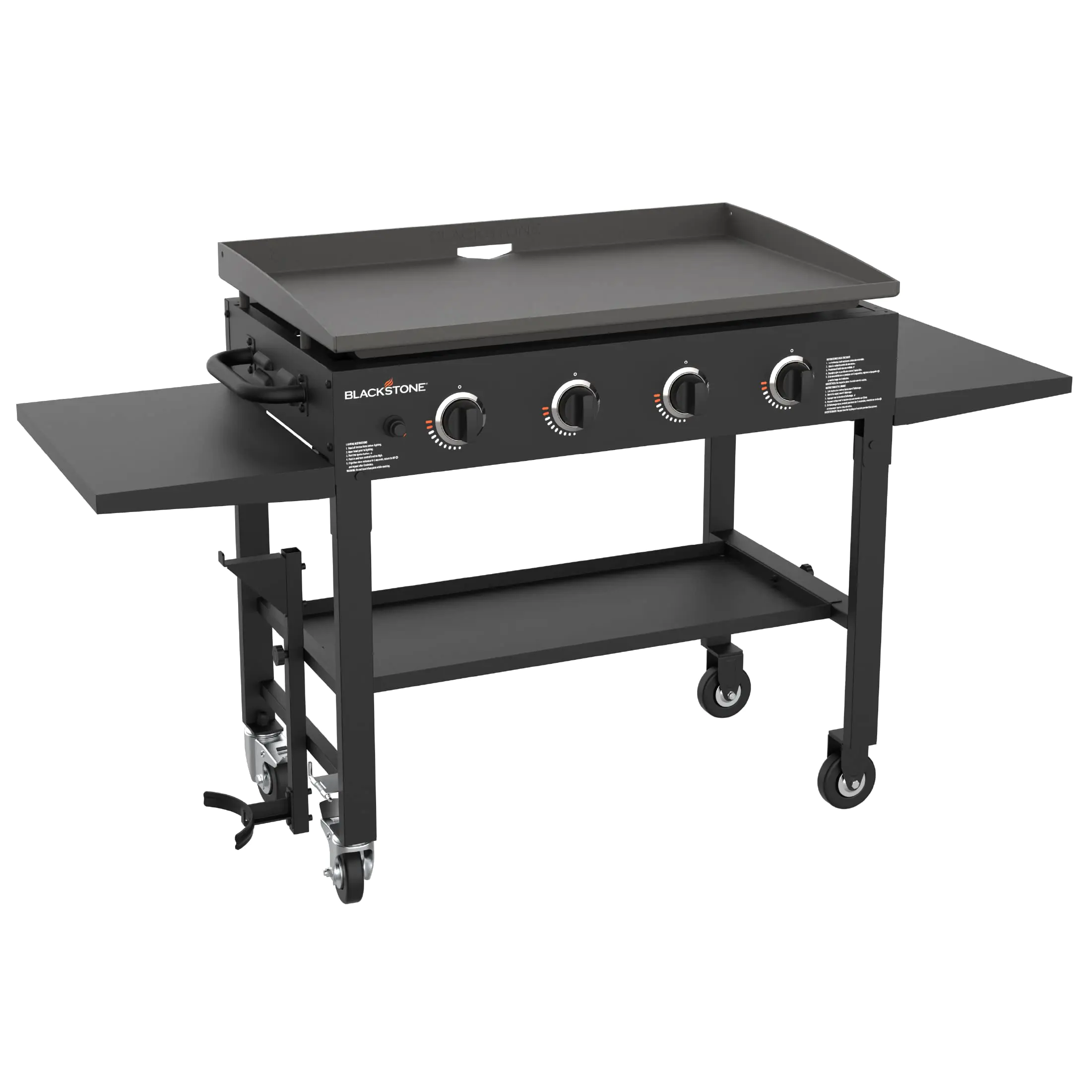 Blackstone 91 cm Gaskochstation – Grillplatte mit 4 Brennern. Professioneller Außengrill in Restaurantqualität mit Seitenablagen.