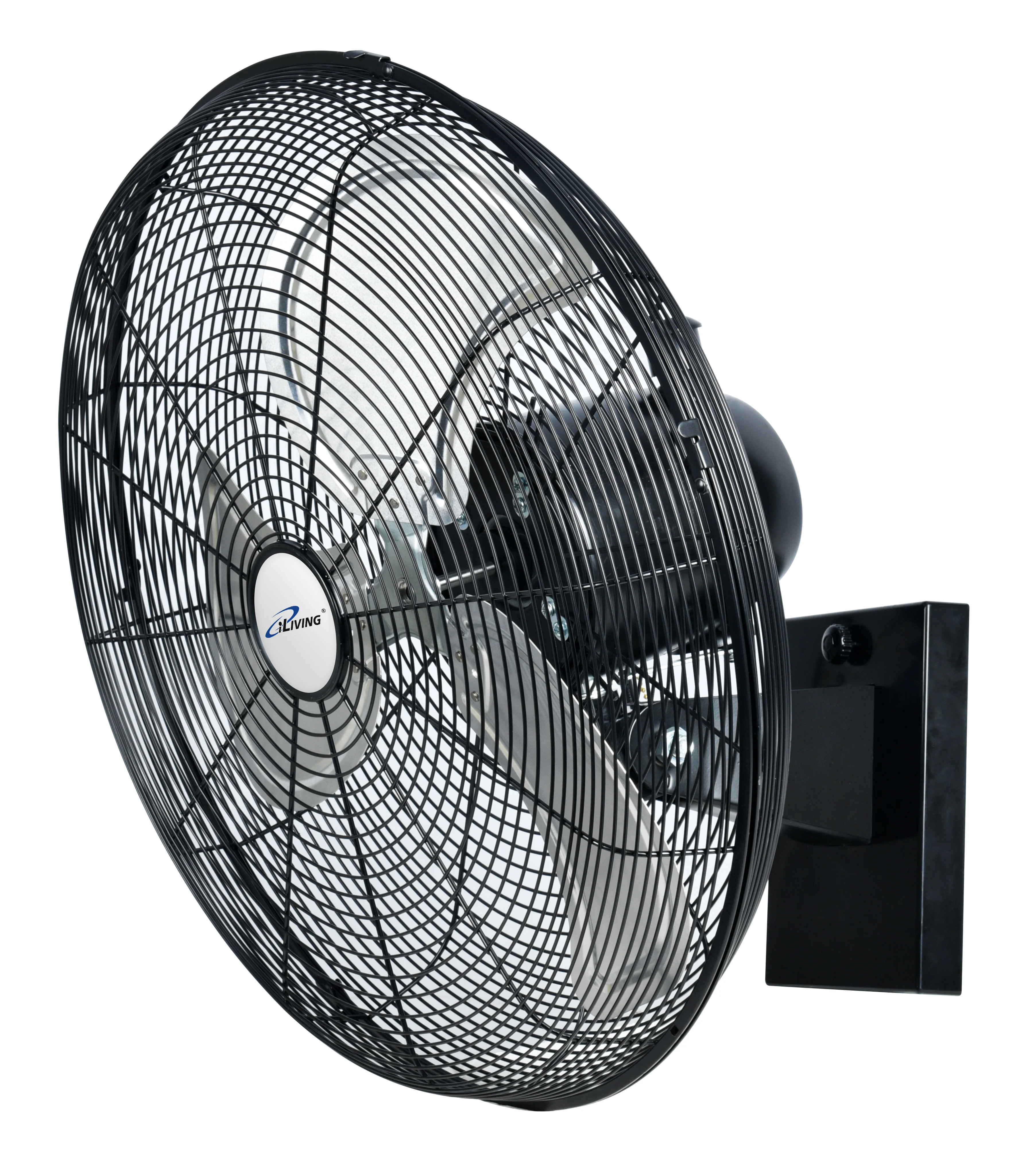 iLiving 2025 45,7 cm (18 Zoll) Hochgeschwindigkeits-Wandventilator mit Oszillation für den Außenbereich. 4150 CFM (Kubikfuß pro Minute). Leistungsstarker Motor. Variable Drehzahl. Ideal für Werkstätten, Garagen, Veranden sowie für gewerbliche und ind