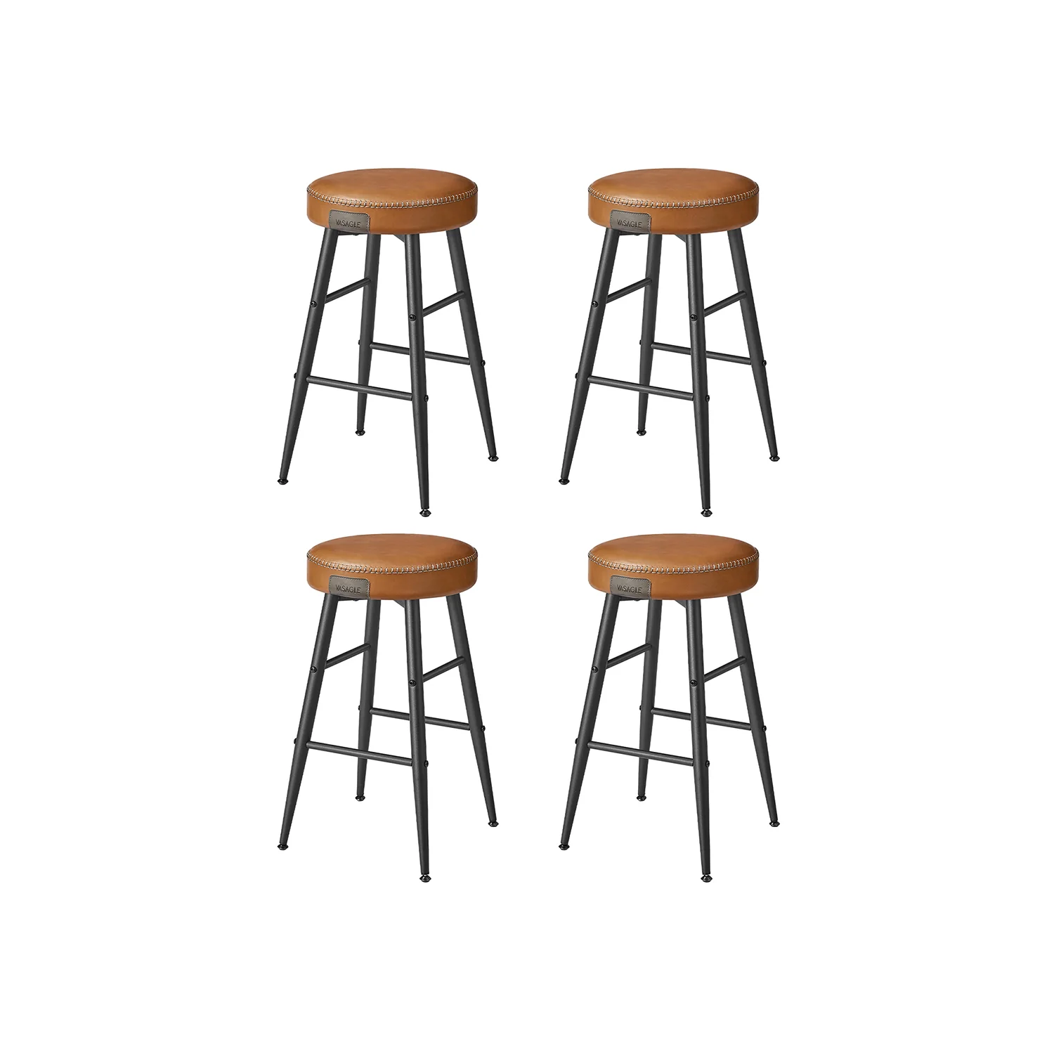 EKHO Kollektion - Frühstücksbarhocker aus Kunstleder mit Ziernähten