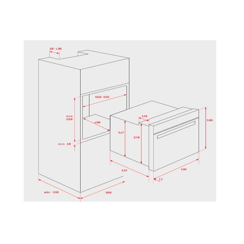 Teka Backofen HBB510WH 76 L 2593 W