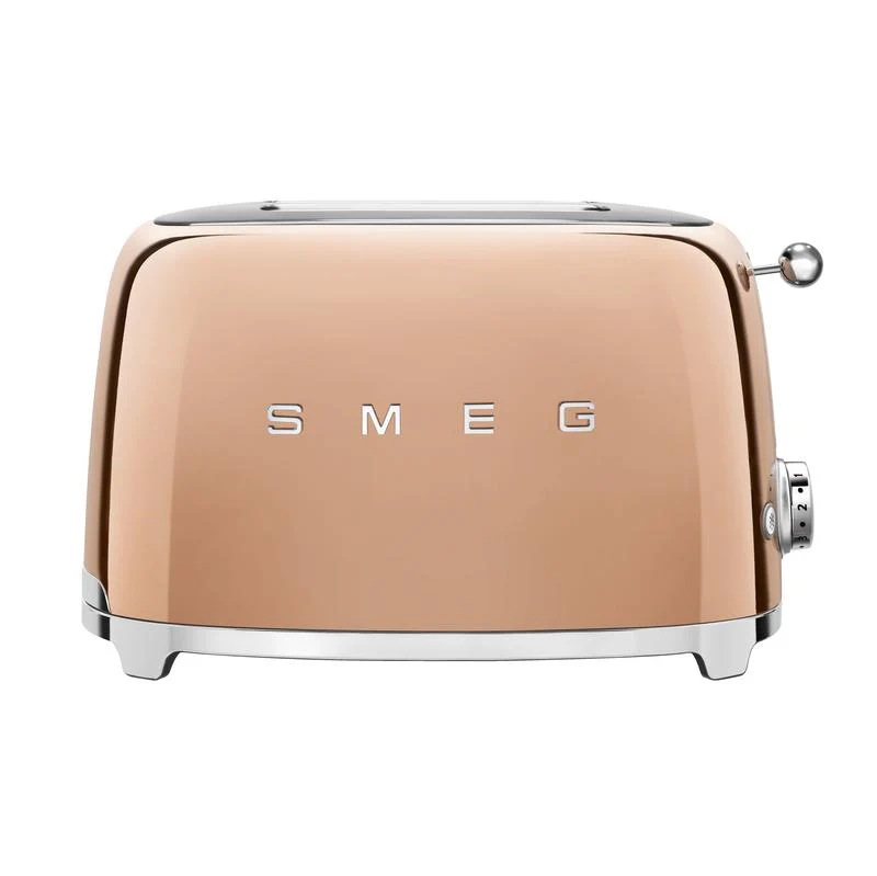 SMEG TSF01RGUK Retro-Toaster für 2 Scheiben, 2025, Stil der 1950er Jahre – Roségold