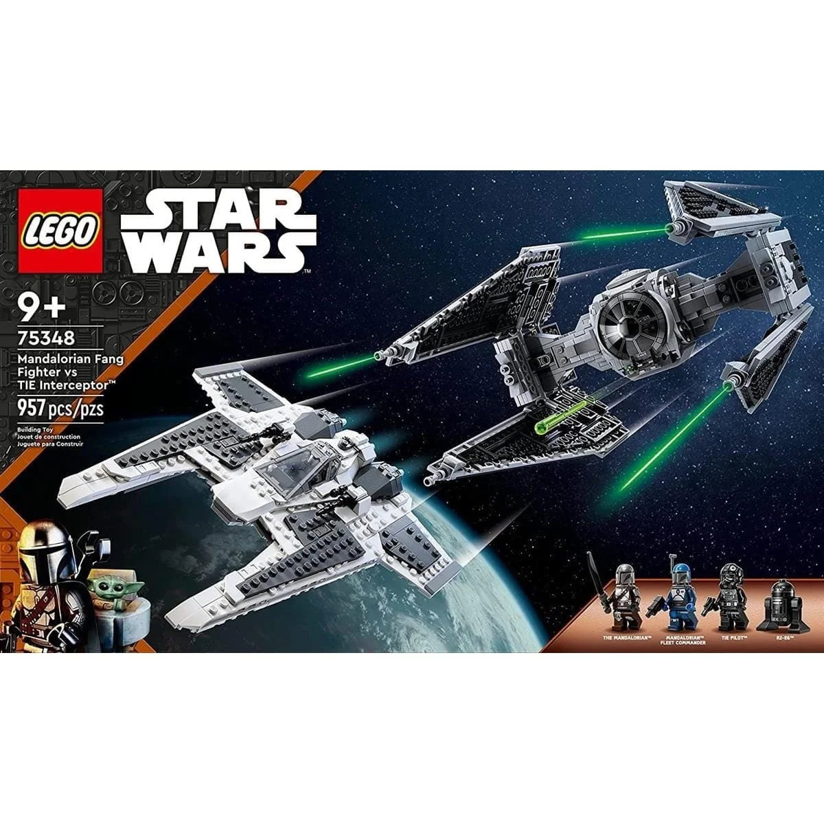 LEGO Star Wars Mandalorian Fang Fighter vs TIE Interceptor 75348