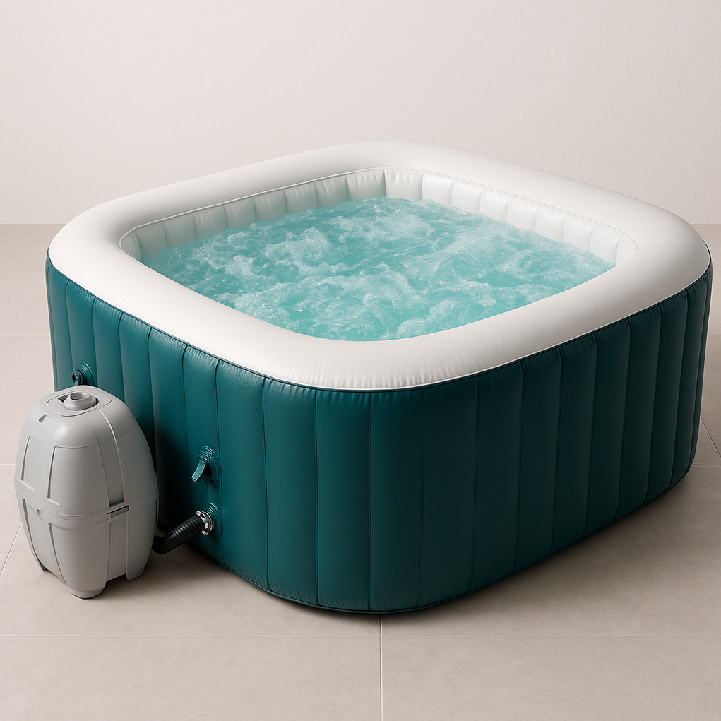 Runde aufblasbare Whirlpools 200x86 cm grün/weiß CVxrtHb481QL