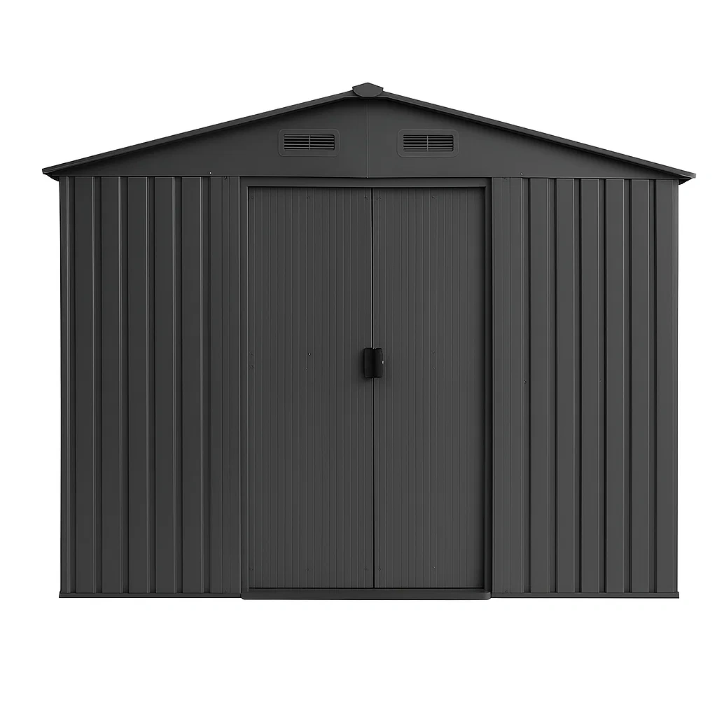 Abri de jardin en acier galvanisé anthracite, 7,03 m² - ZzASITn136vU