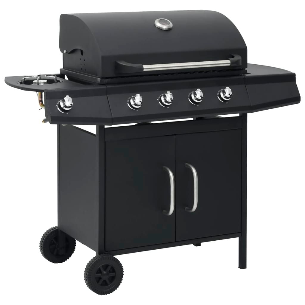 Vidaxl Gasgrill mit 4+1 Brennern, Schwarz