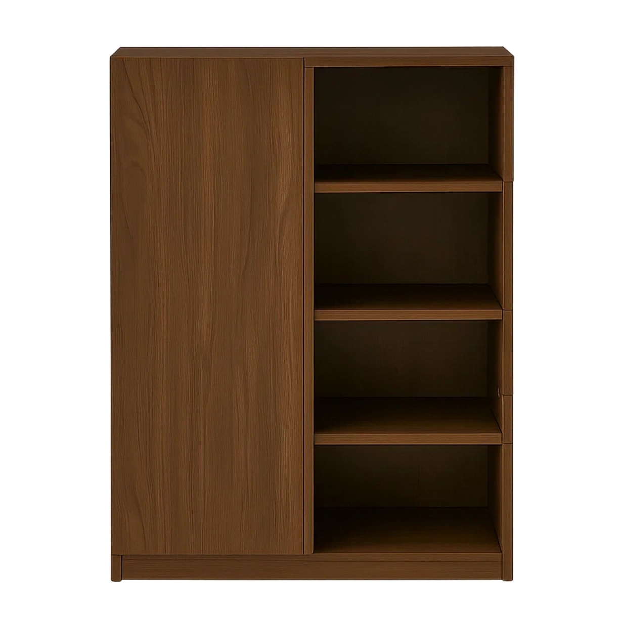 Vitrine à porte opaque, 4 étagères, panneaux de particules, marron foncé, montage requis, pour usage intérieur, 80 x 35 x 110 cm - vdCFRAbFyYYw