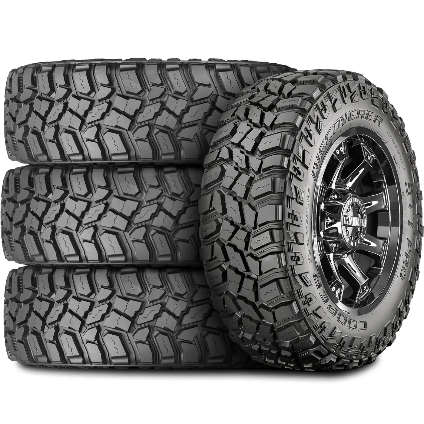 Satz mit 4 Cooper Discoverer STT Pro LT 275/65R20 126/123Q Load E (10-lagig) MT All Terrain Mud Reifen (Baujahr 2025)