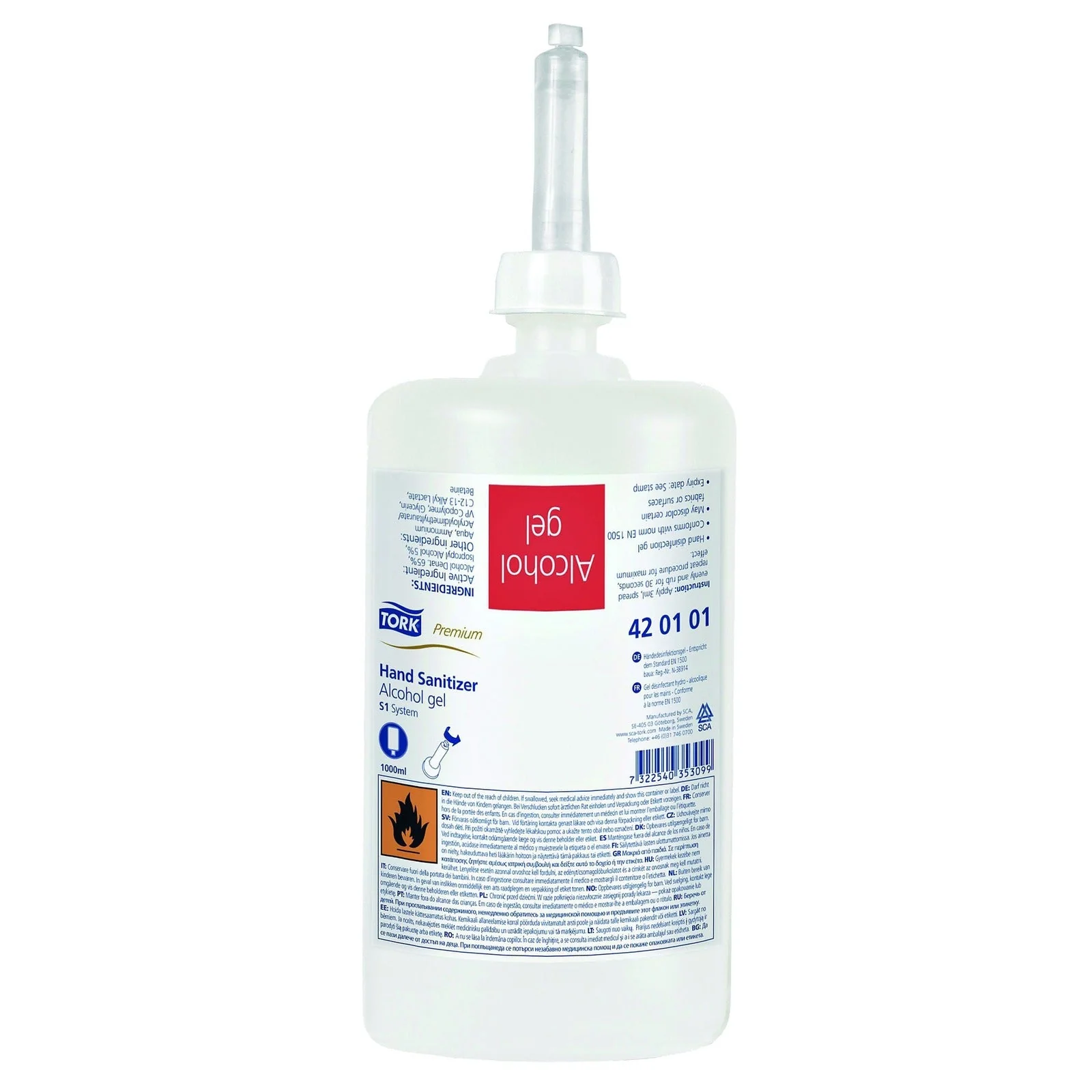 2025 Tork Premium Handdesinfektionsgel 6 x 1 Liter